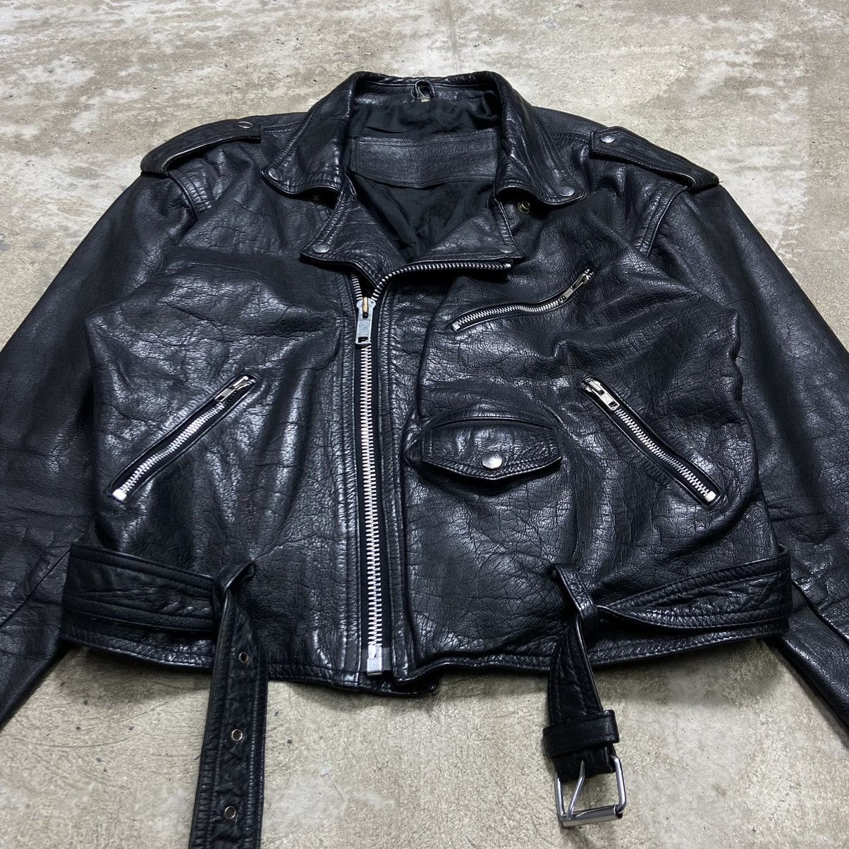 Genuine Leather 1970s LEATHER JACKET- № 2274 Size US L / EU 52-54 / 3 - 5 Thumbnail