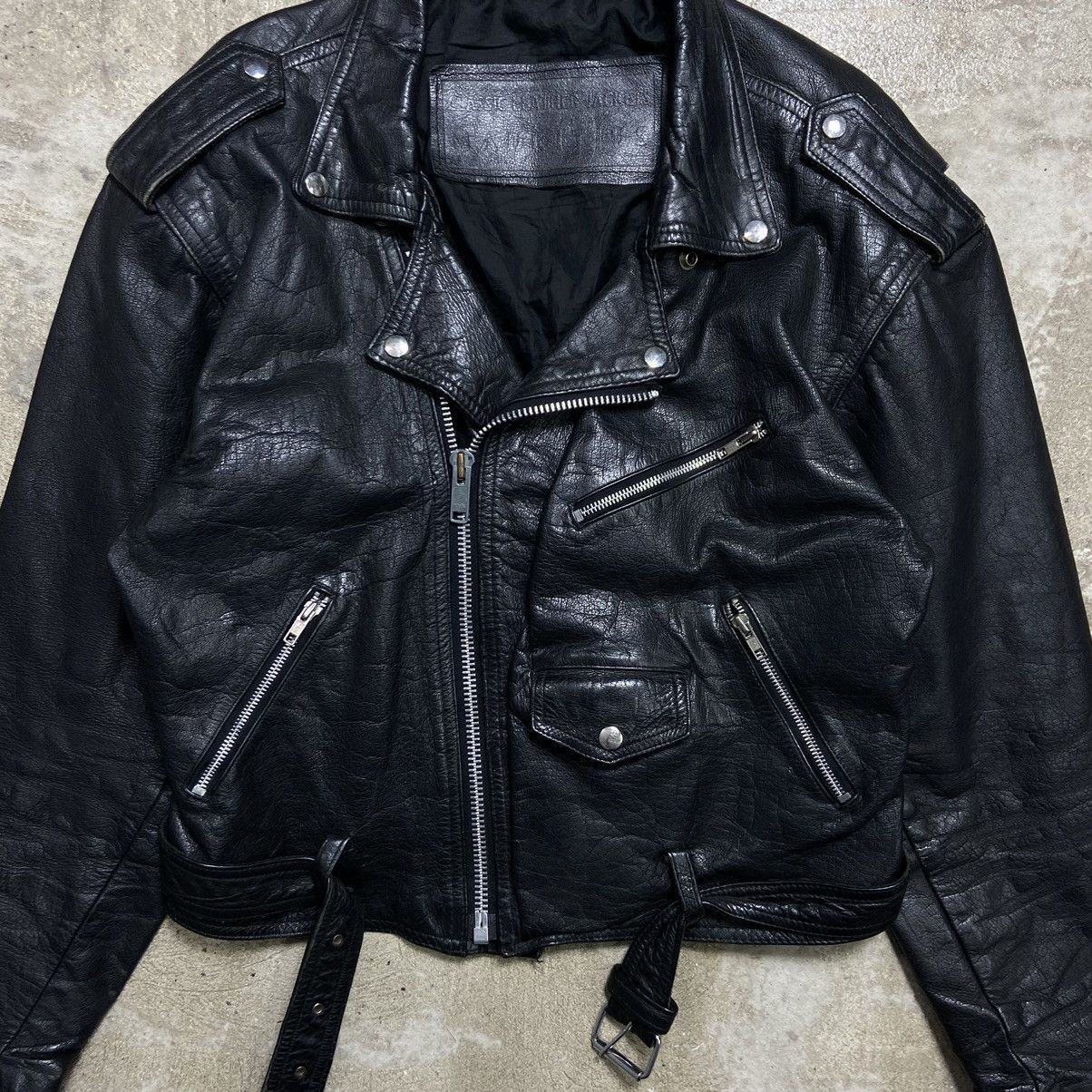 Genuine Leather 1970s LEATHER JACKET- № 2274 Size US L / EU 52-54 / 3 - 4 Thumbnail
