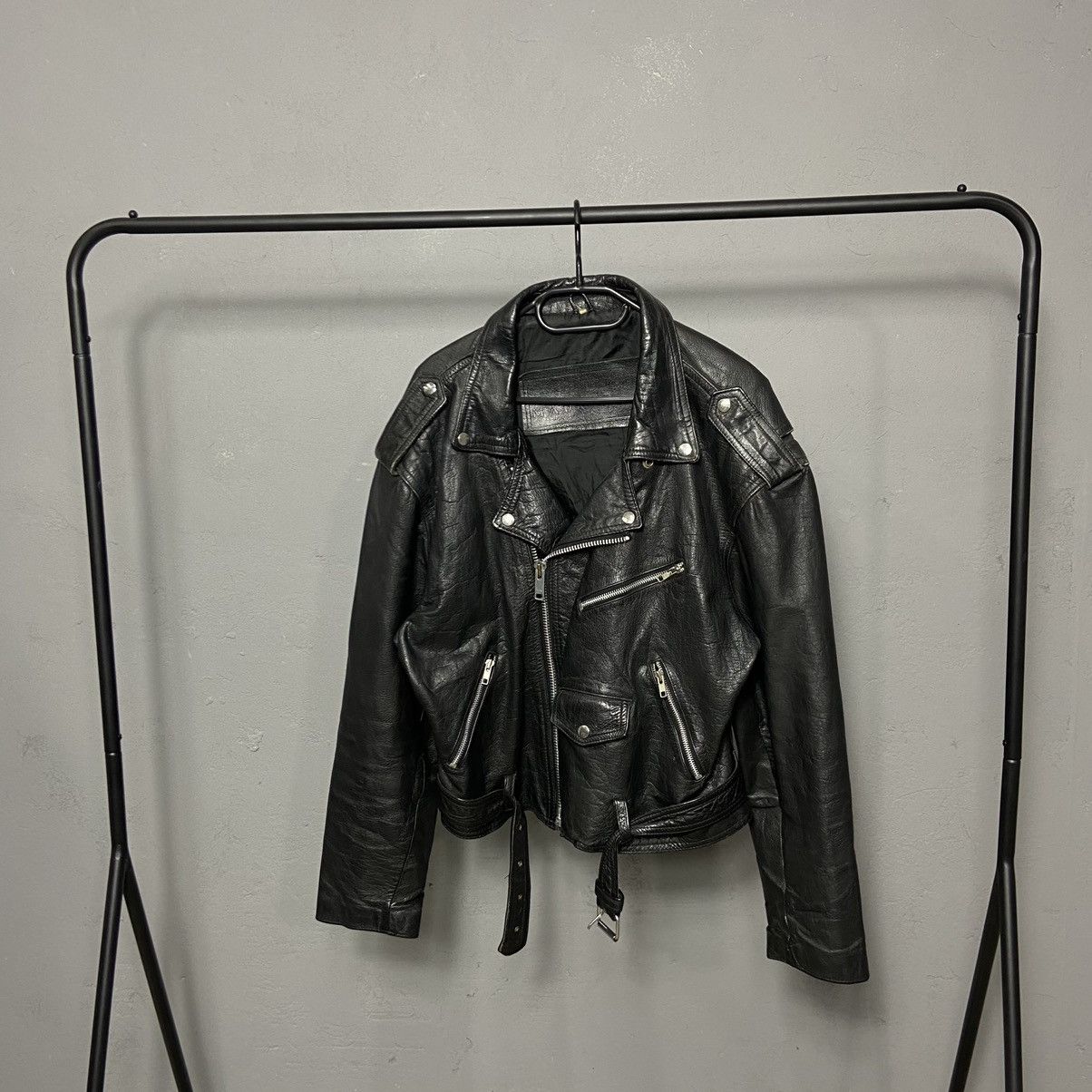 Genuine Leather 1970s LEATHER JACKET- № 2274 Size US L / EU 52-54 / 3 - 1 Thumbnail