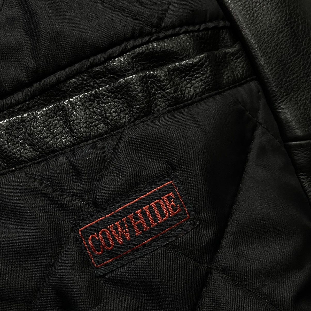 Genuine Leather 1980s BIKER LEATHER JACKET EXCELLENT VINTAGE QUALITY - 2273 Size US L / EU 52-54 / 3 - 15 Thumbnail