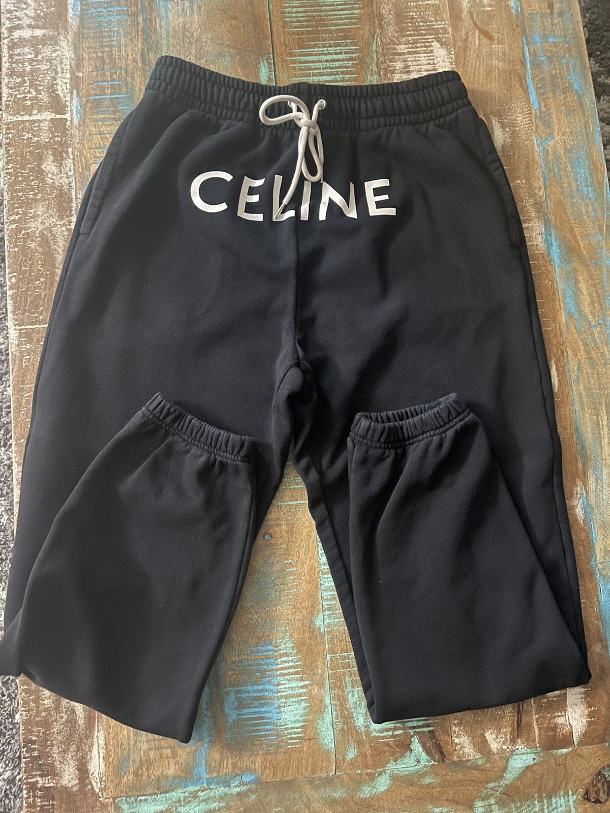 CELINE TRACK PANTS IN COTTON FLEECE