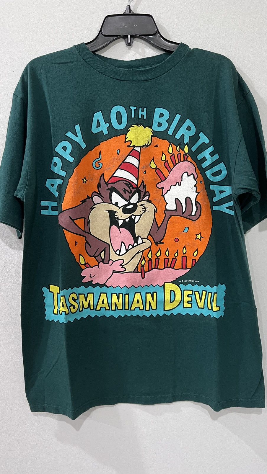 Vintage 1994 Happy 40th Birthday Tasmanian Devil Sz L Single Stitch Size US L / EU 52-54 / 3 - 1 Thumbnail