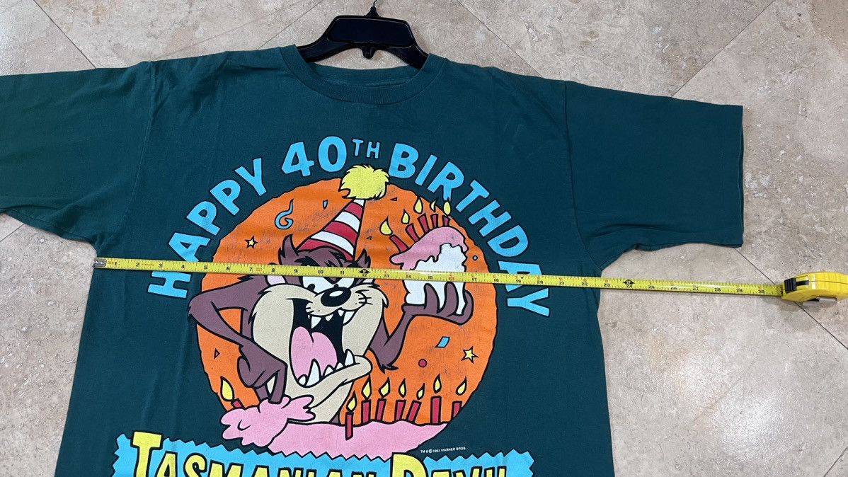 Vintage 1994 Happy 40th Birthday Tasmanian Devil Sz L Single Stitch Size US L / EU 52-54 / 3 - 10 Thumbnail