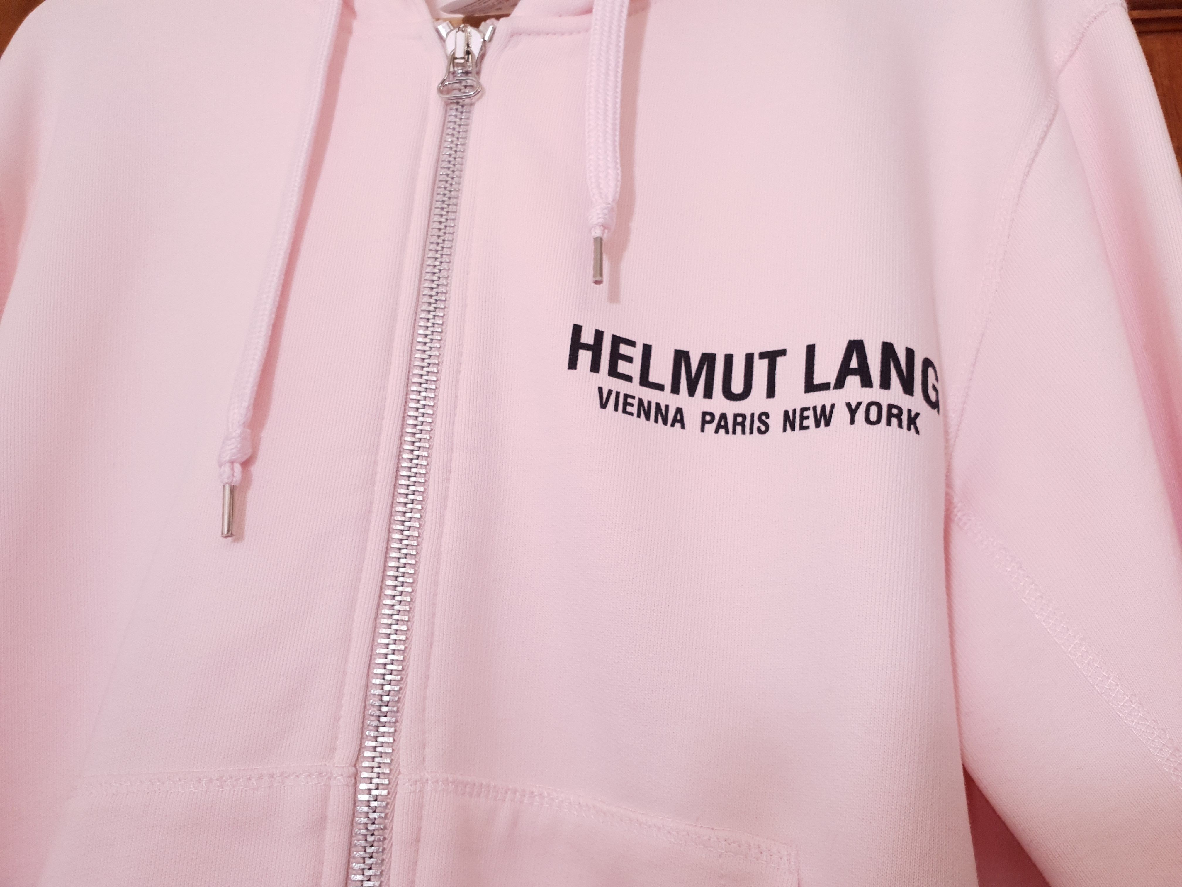Helmut Lang Pink Shayne Oliver Campaign Print Zip Hoodie for Men