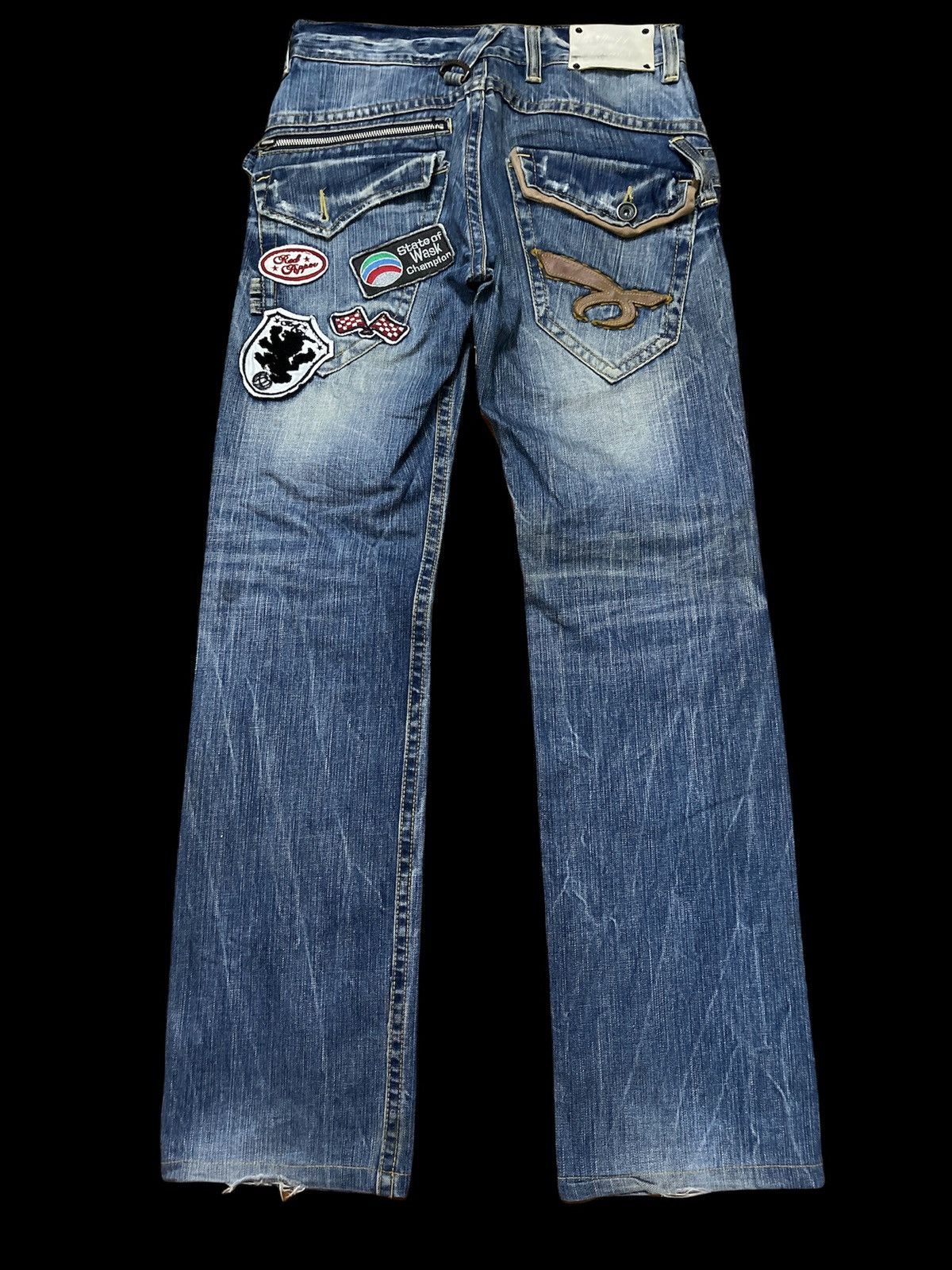 Japanese Brand × Kapital GRAILED🔥Special Edition Red Pepper Distressed Denim Jeans Size US 30 / EU 46 - 2 Thumbnail