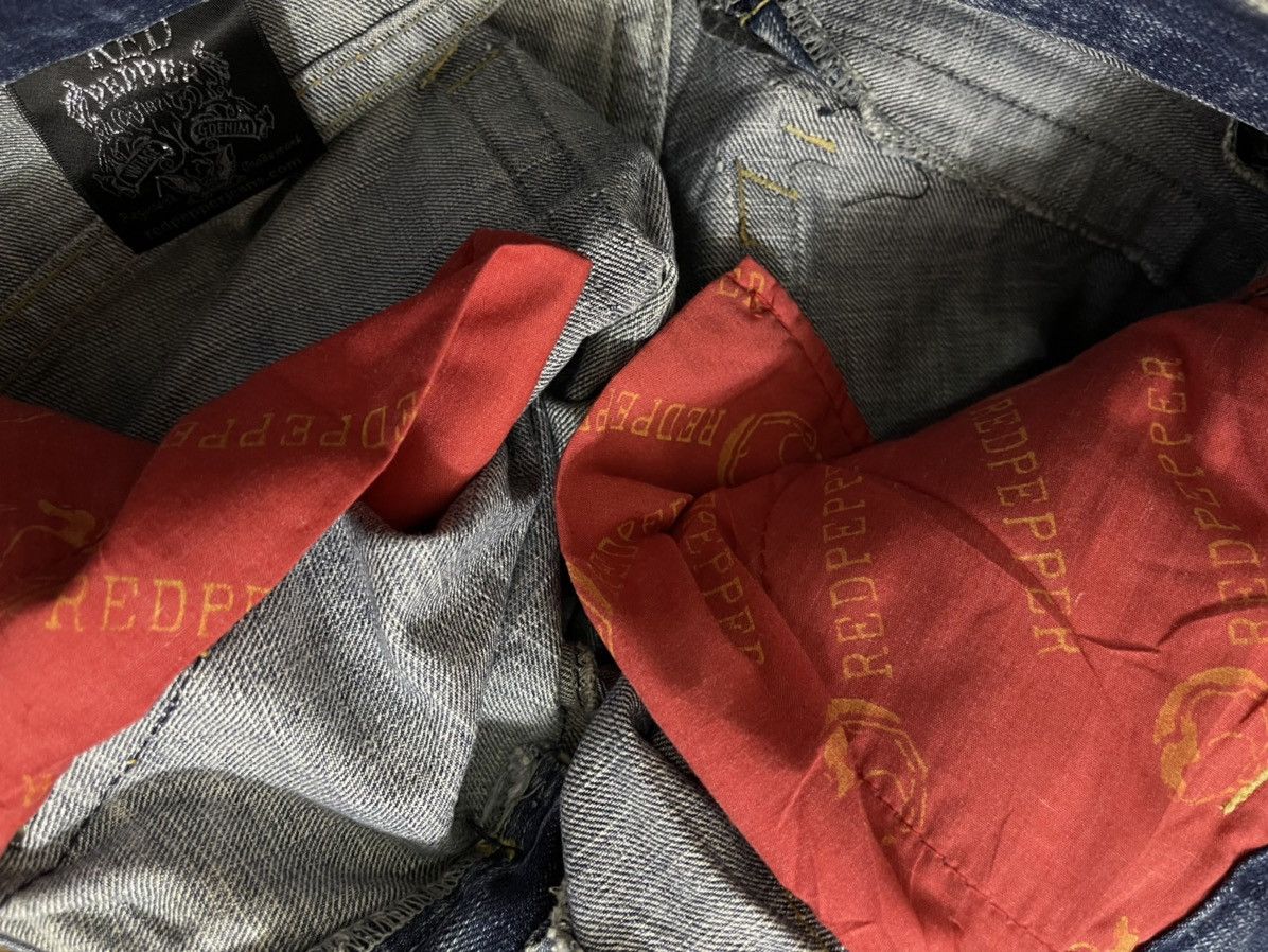 Japanese Brand × Kapital GRAILED🔥Special Edition Red Pepper Distressed Denim Jeans Size US 30 / EU 46 - 10 Thumbnail