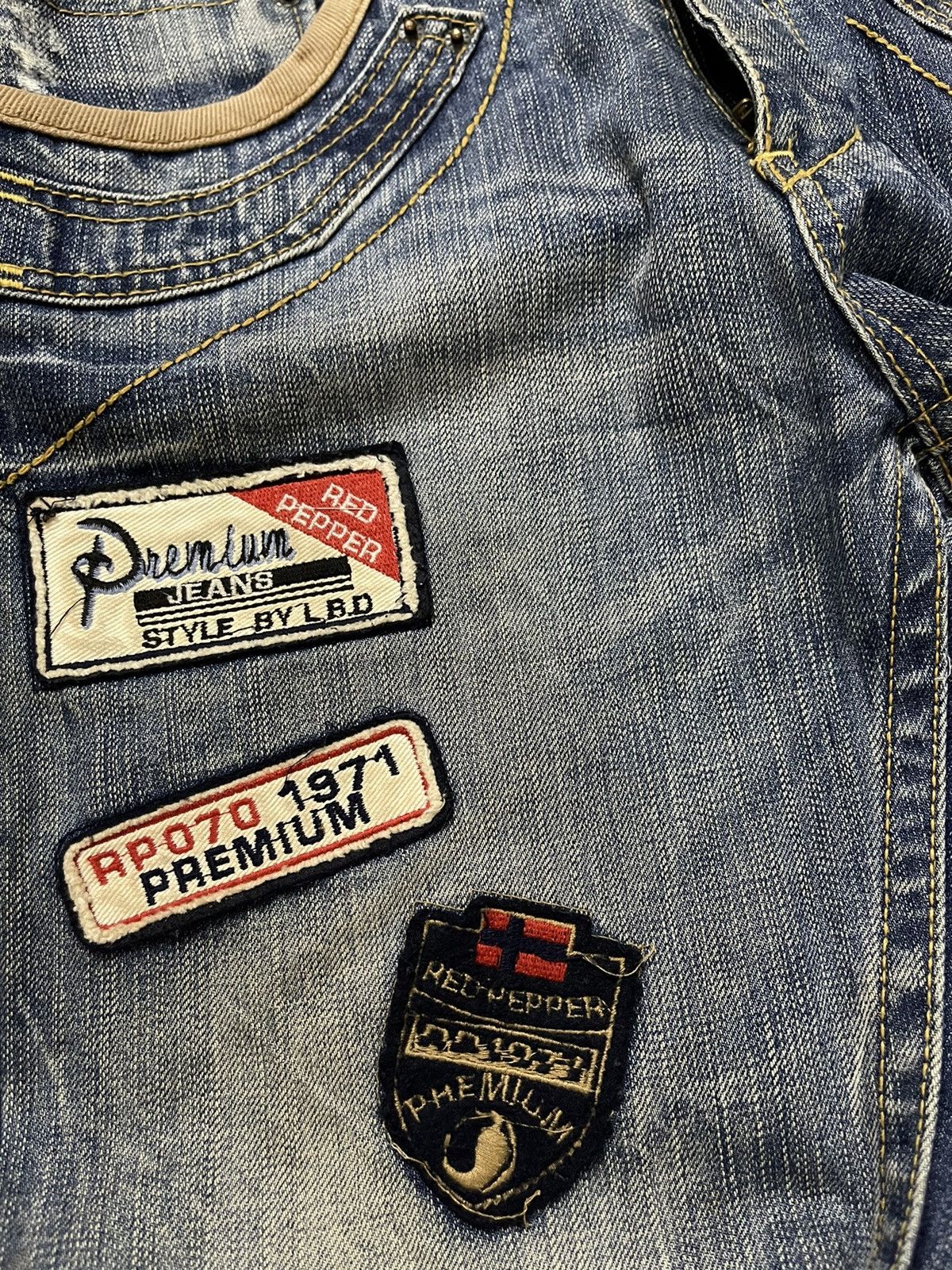 Japanese Brand × Kapital GRAILED🔥Special Edition Red Pepper Distressed Denim Jeans Size US 30 / EU 46 - 7 Thumbnail