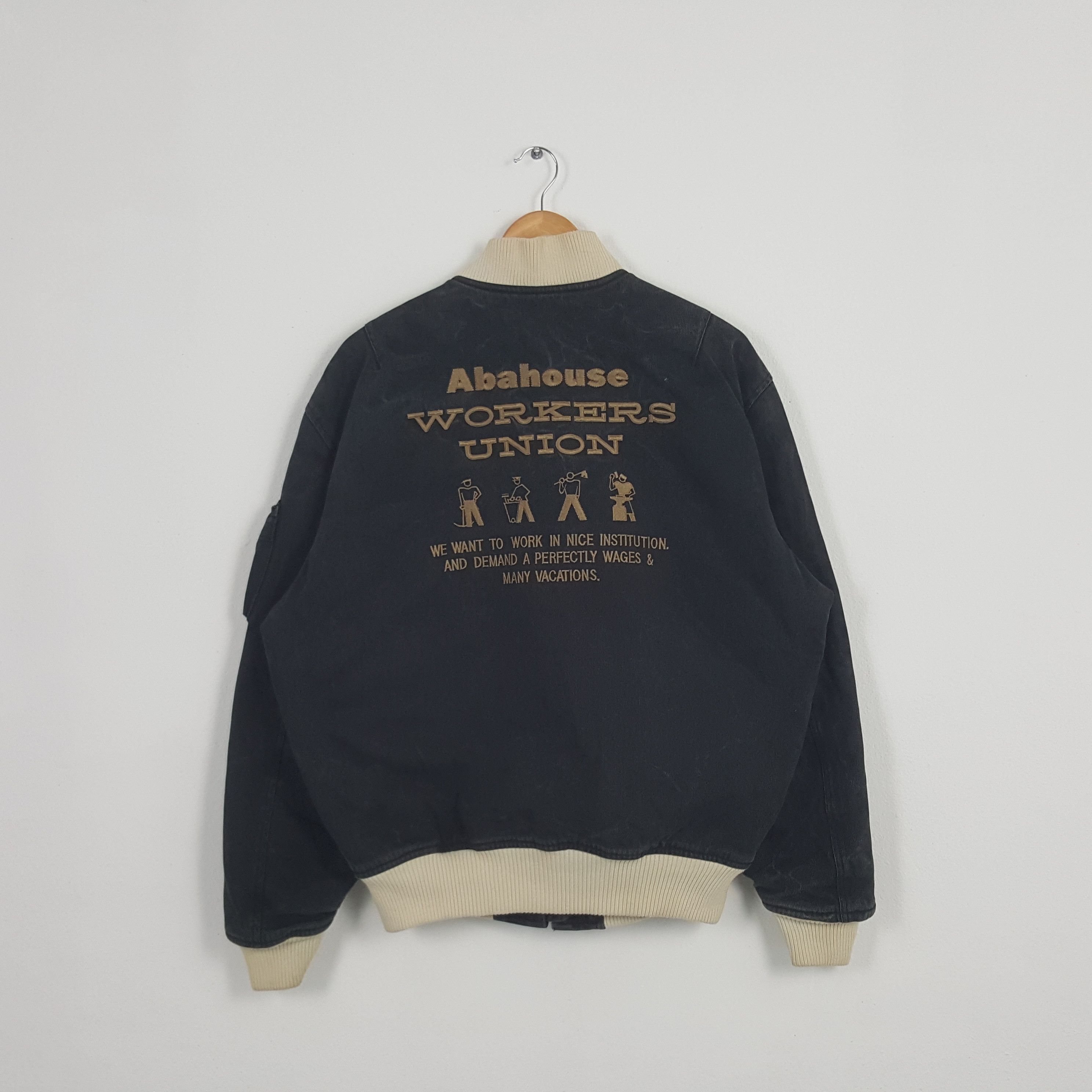 Vintage Vintage Abahouse Workers Union Bomber Jacket | Grailed