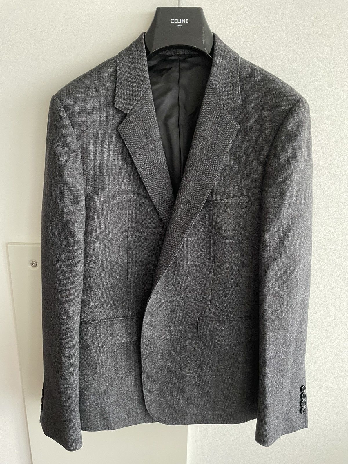 Celine × Hedi Slimane $3,600 Runway Celine Paris Virgin Wool Blazer by Hedi Size 54R - 4 Thumbnail