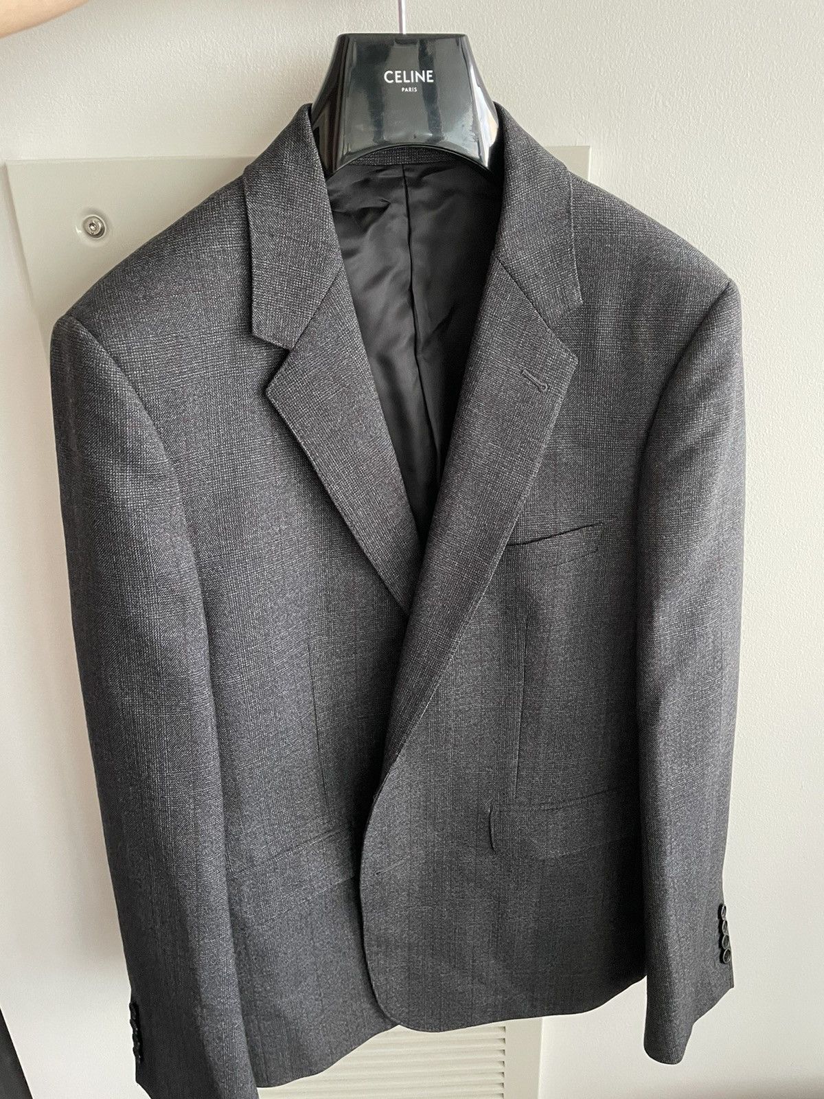 $3600 Runway Celine Paris Virgin Wool Blazer by Hedi
