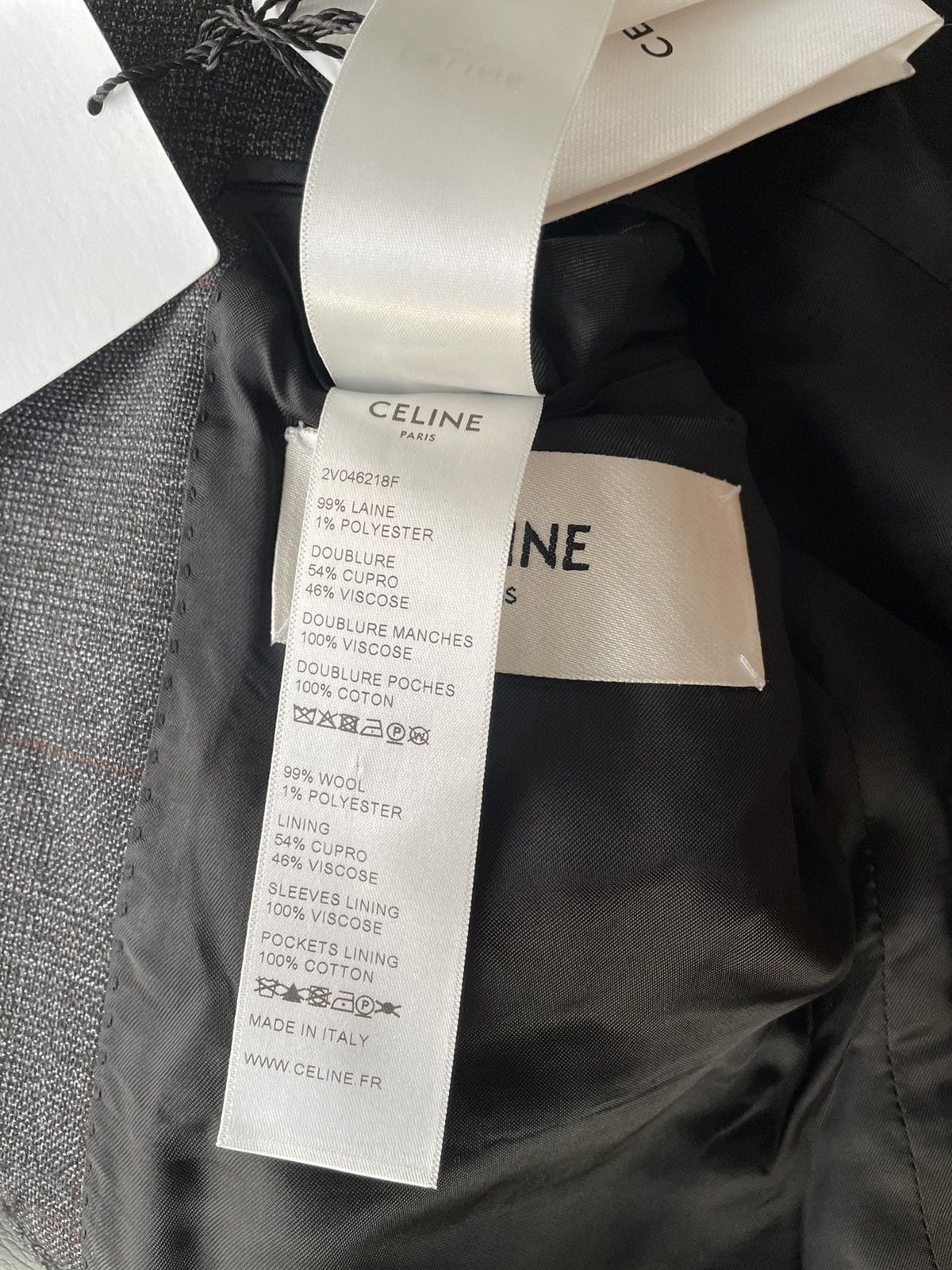 Celine × Hedi Slimane $3,600 Runway Celine Paris Virgin Wool Blazer by Hedi Size 54R - 10 Thumbnail