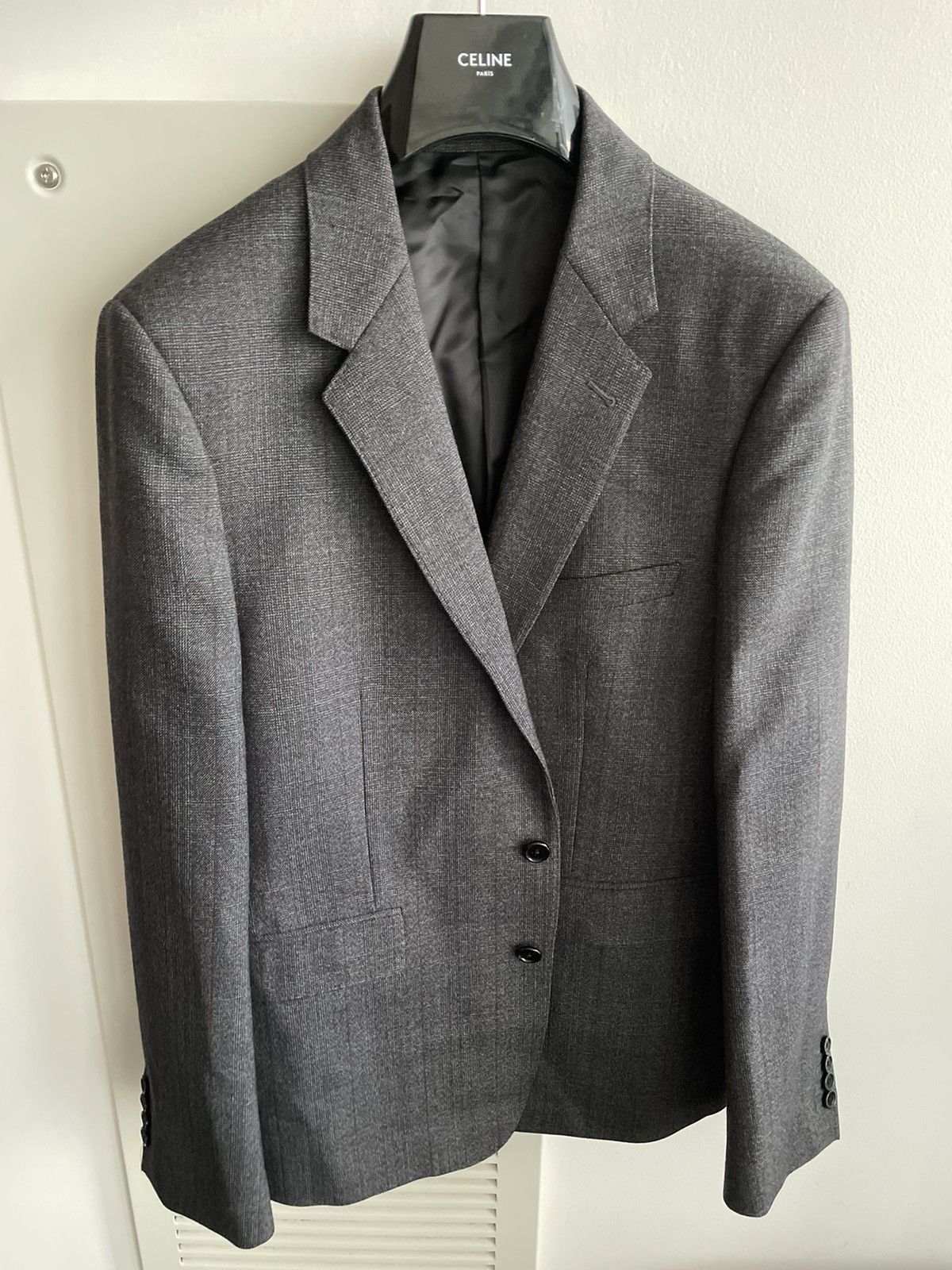 Celine × Hedi Slimane $3,600 Runway Celine Paris Virgin Wool Blazer by Hedi Size 54R - 16 Thumbnail
