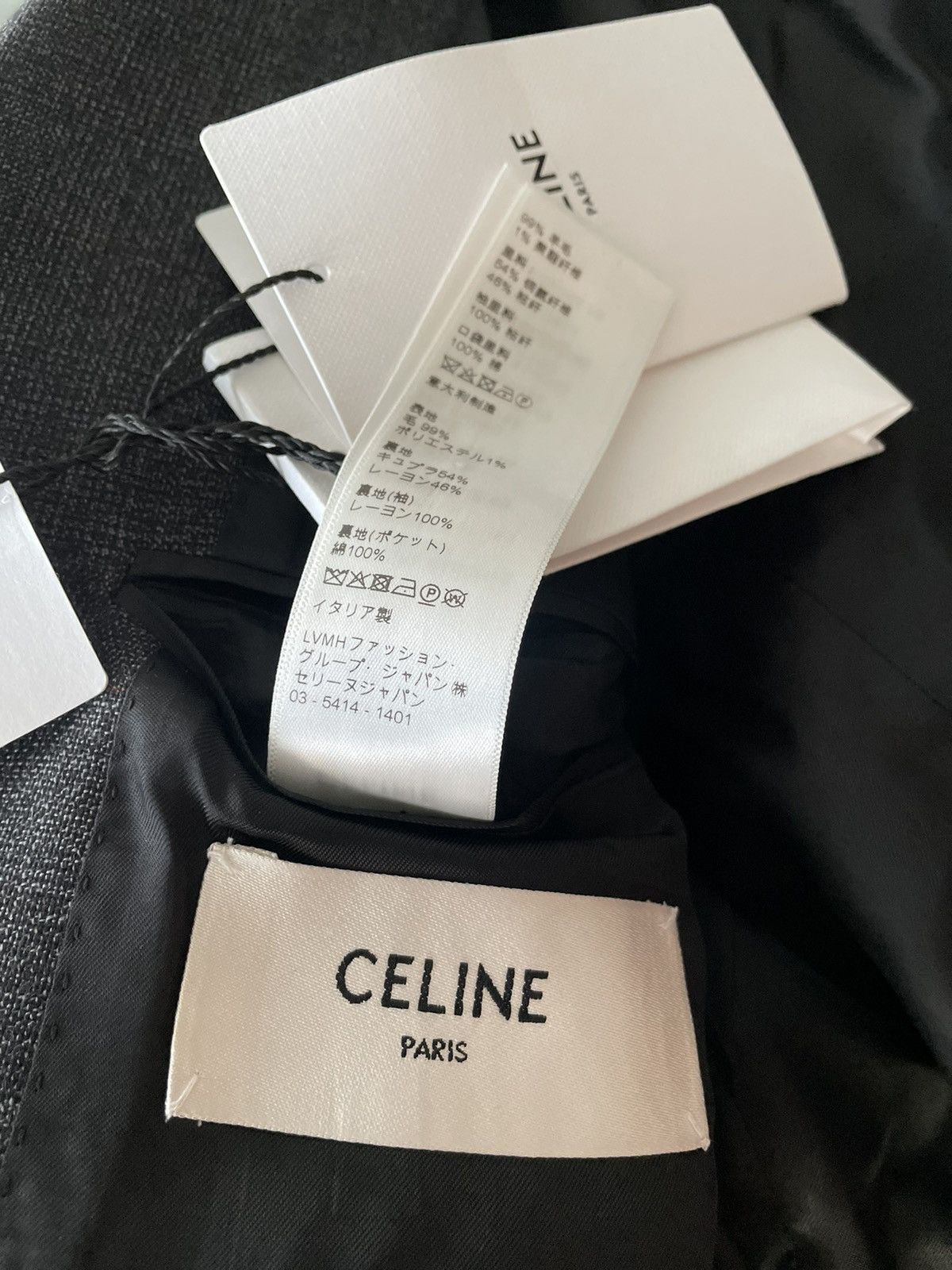 Celine × Hedi Slimane Rare $3,600 Value Brand New Runway Virgin Wool Blazer Size 52L - 4 Thumbnail