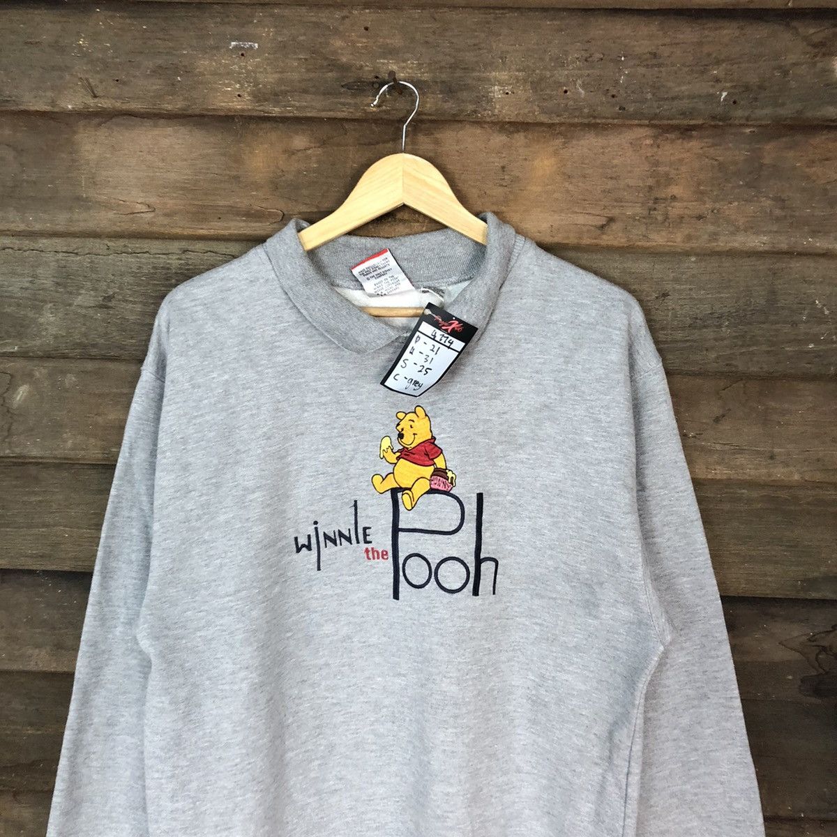 Disney × Mickey Mouse Pooh disney Grey Sweatshirt #4774 Size M / US 6-8 / IT 42-44 - 2 Thumbnail