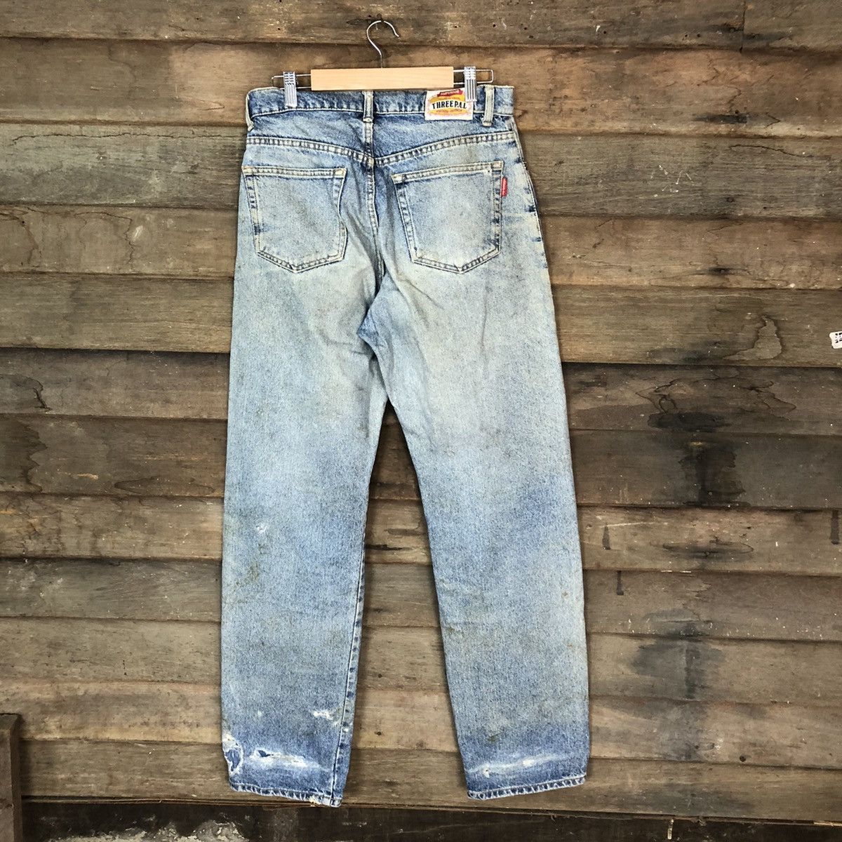 Japanese Brand Superior Three P.A.L blue Distreesed Denim Pants #4658 Size US 29 - 11 Thumbnail