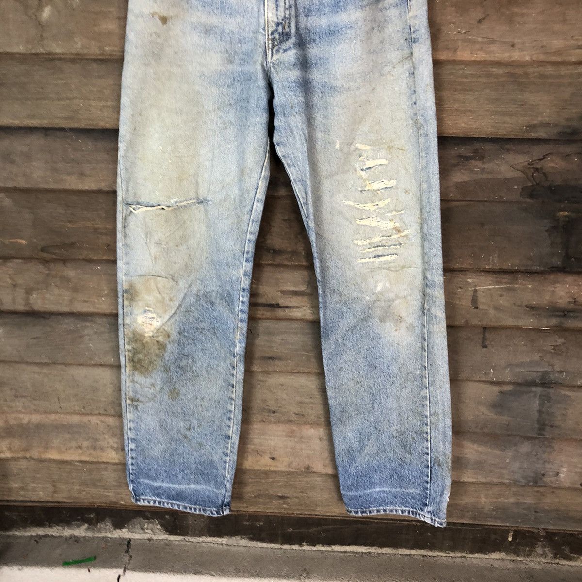 Japanese Brand Superior Three P.A.L blue Distreesed Denim Pants #4658 Size US 29 - 3 Thumbnail