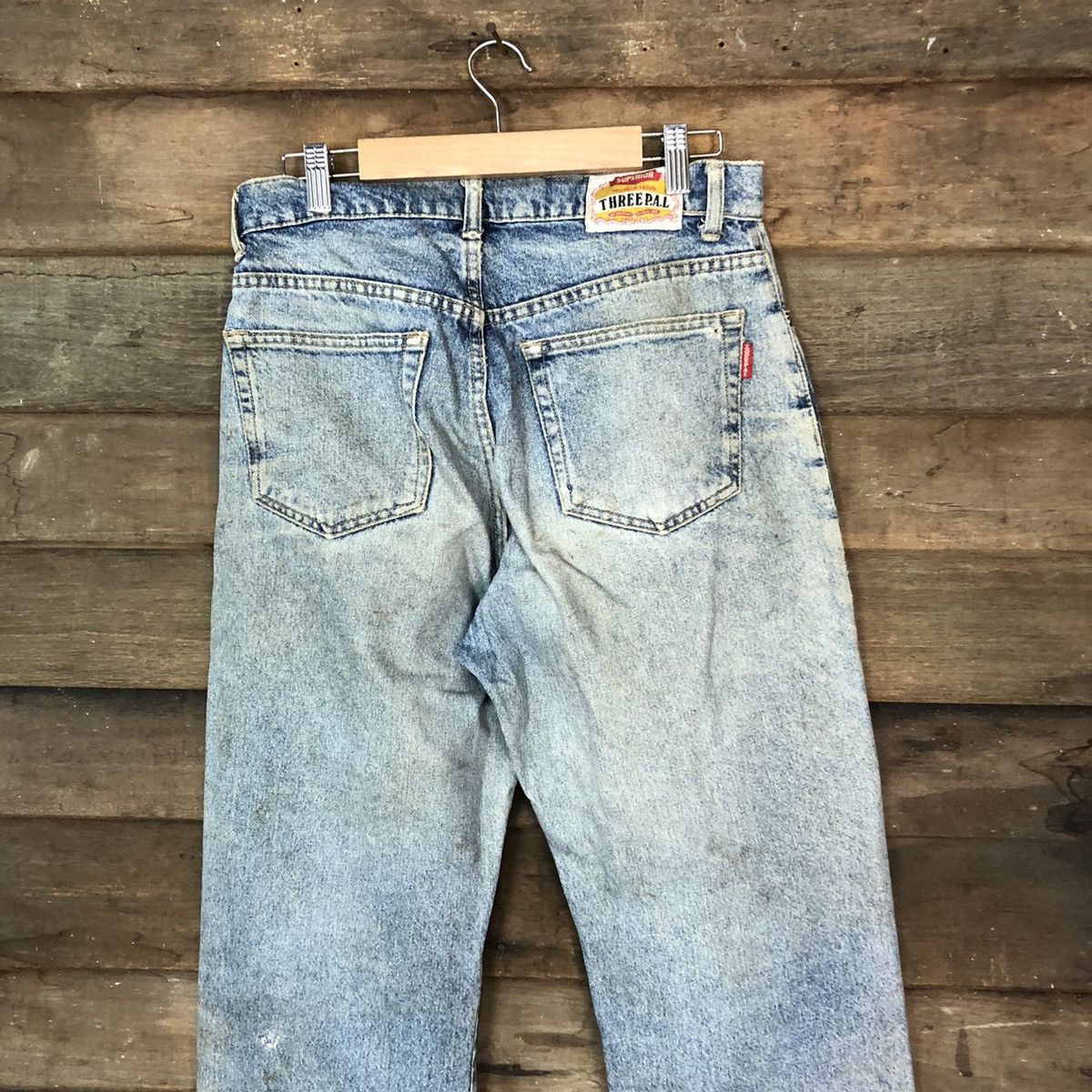 Japanese Brand Superior Three P.A.L blue Distreesed Denim Pants #4658 Size US 29 - 12 Thumbnail