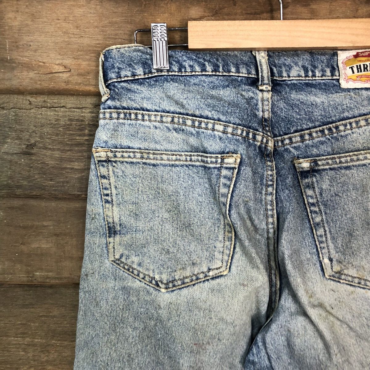 Japanese Brand Superior Three P.A.L blue Distreesed Denim Pants #4658 Size US 29 - 14 Thumbnail