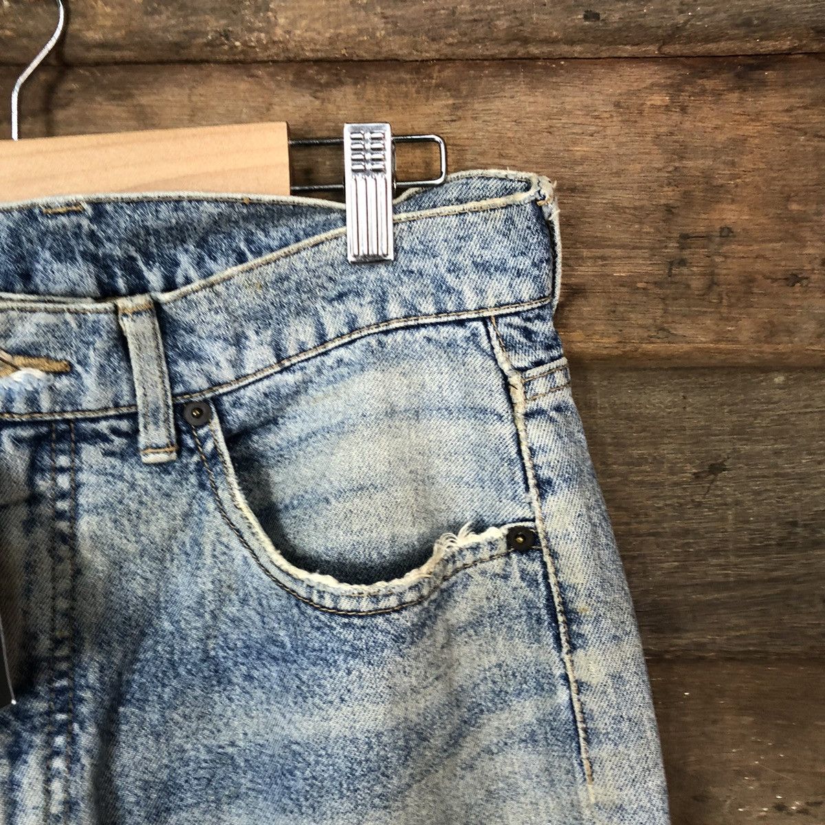 Japanese Brand Superior Three P.A.L blue Distreesed Denim Pants #4658 Size US 29 - 5 Thumbnail