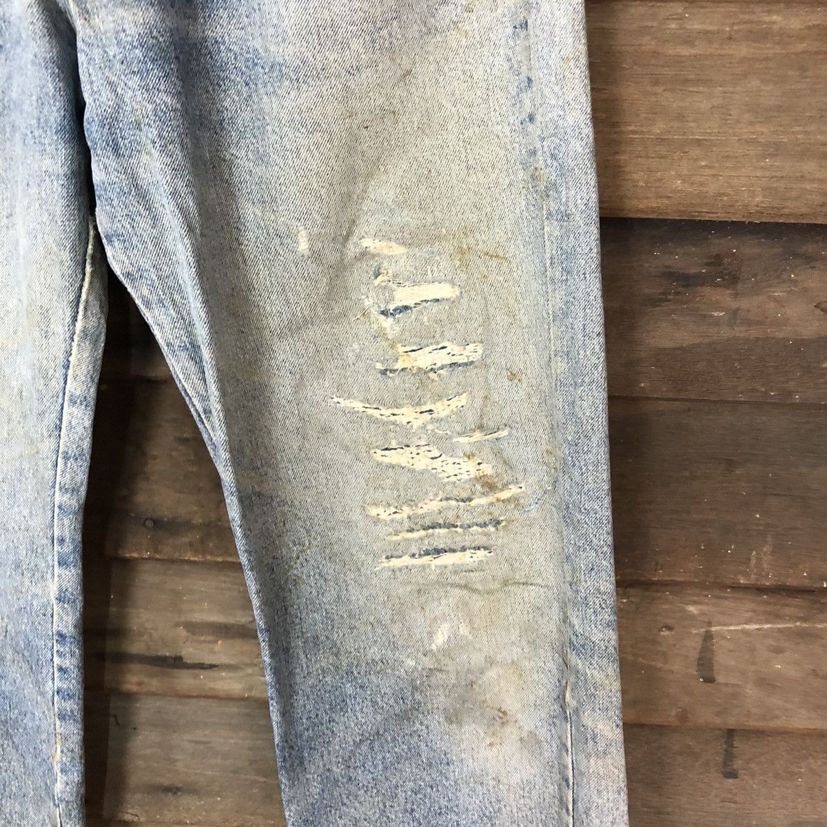 Japanese Brand Superior Three P.A.L blue Distreesed Denim Pants #4658 Size US 29 - 7 Thumbnail