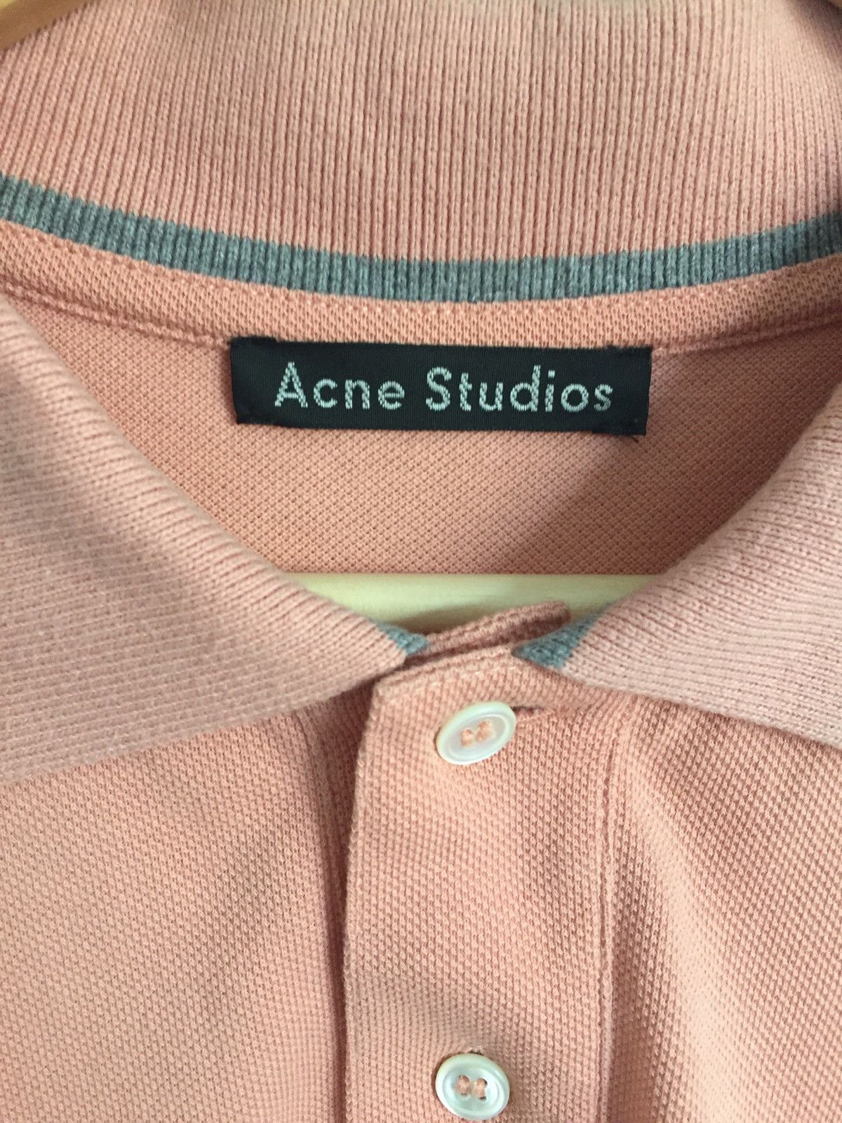Acne Studios ACNE STUDIOS NORFOLK POLO IN PALE PINK Size US L / EU 52-54 / 3 - 3 Thumbnail