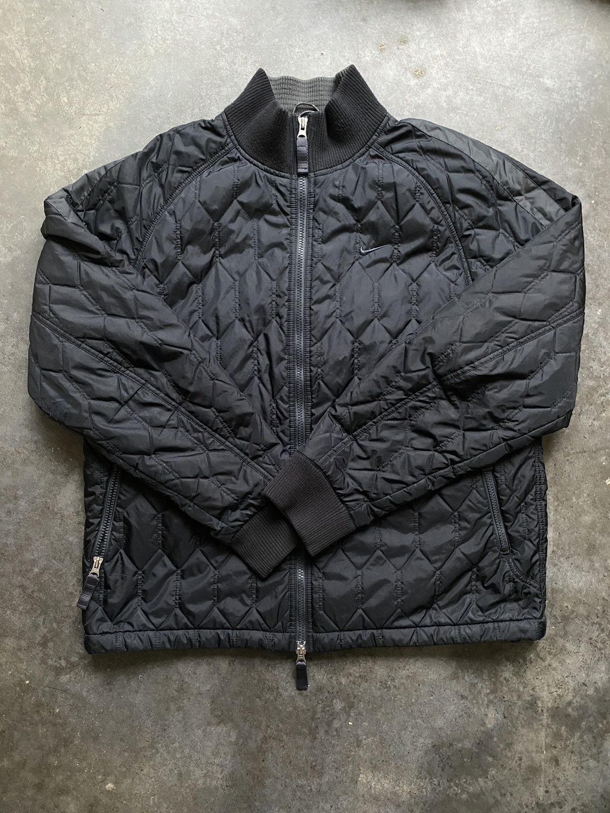 mens nike quilted bomber jacket