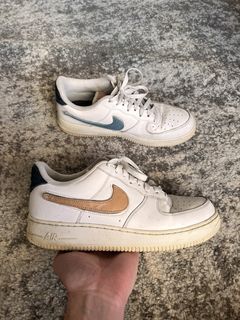 Air force 1 low removable clearance swoosh pack white vachetta tan