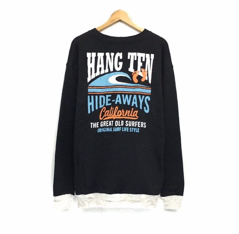 Hang Ten Crewneck Sweatshirts Big Logo Spell Out Pullover
