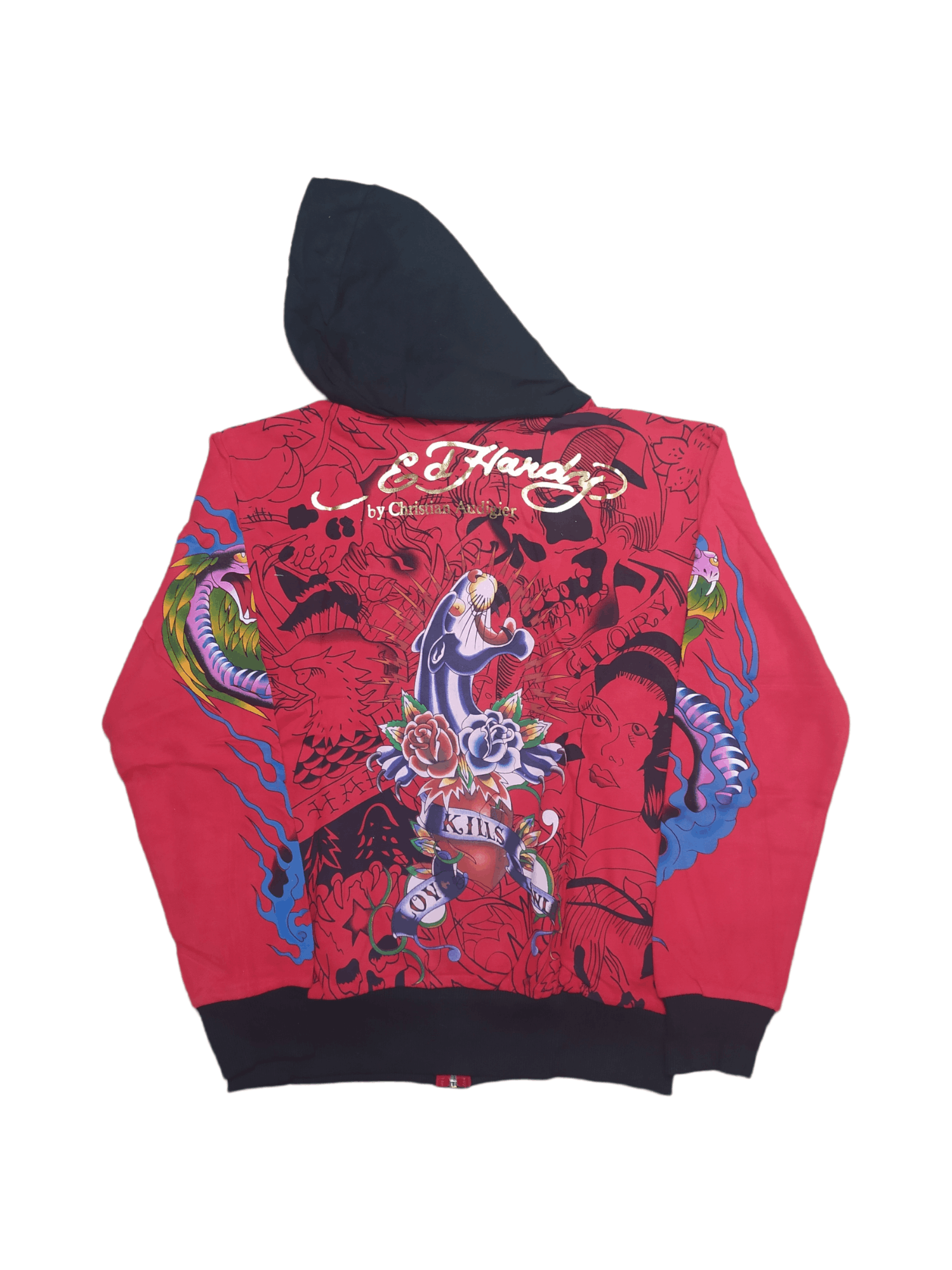 Ed Hardy（エド・ハーディー）by Christian Audigier VINTAGE ED HARDY X CHRISTIAN AUDIGIER EAGLE WOMENS ZIP UP