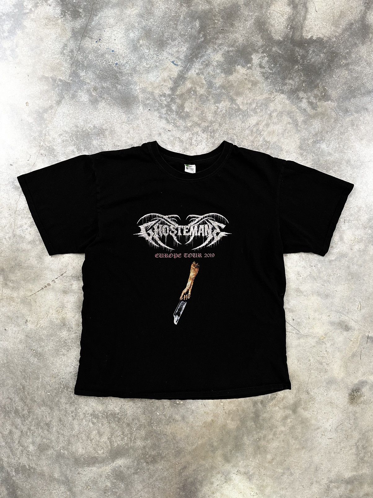 image of Ghostemane 2019 Europe Tour Tee Black Sz. Large, Men's