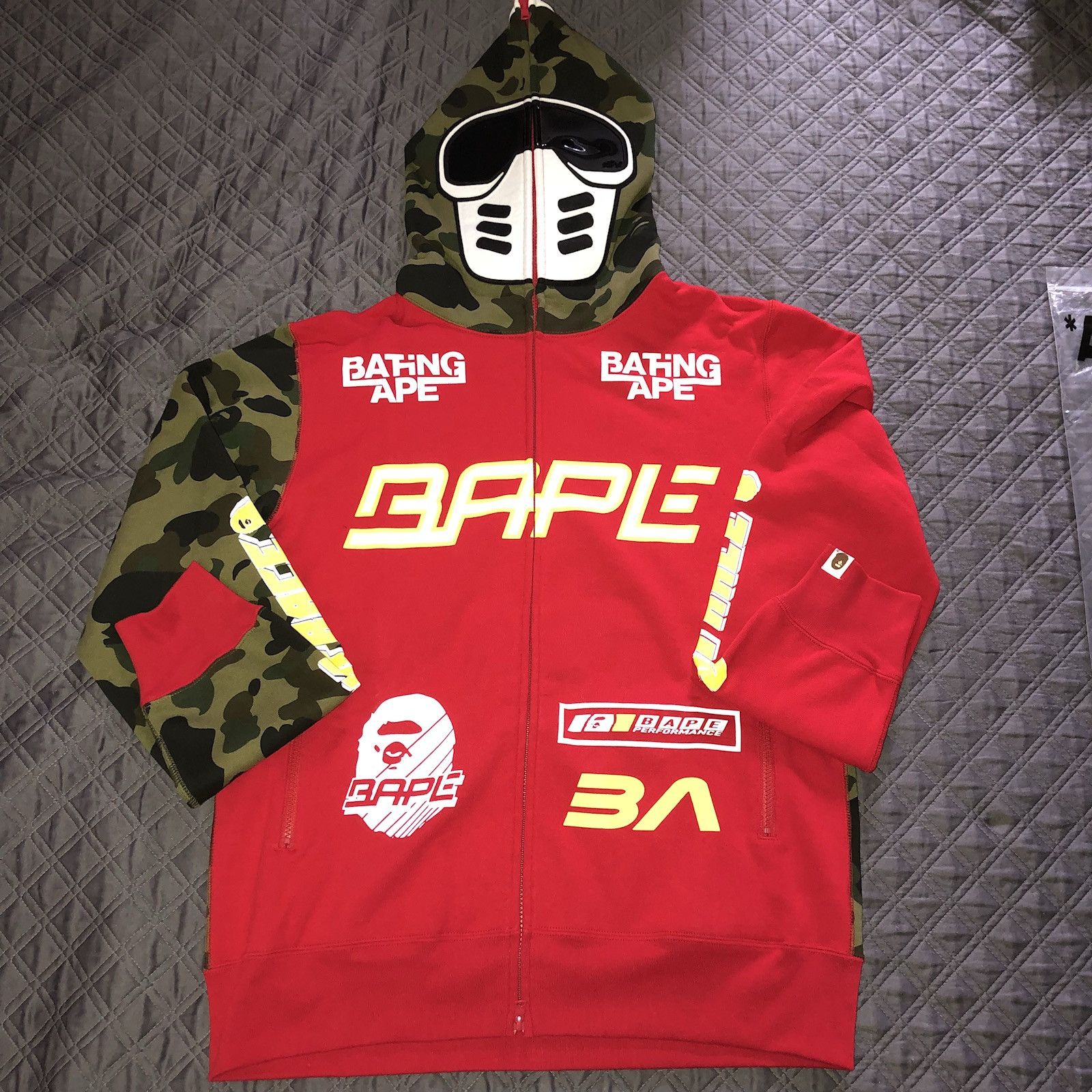 Bape Bape X BMX Mask Full Zip Hoodie | Grailed