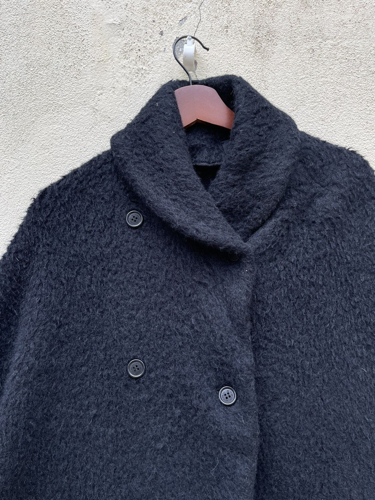 Etro × Vintage 🖤Vintage Black ETRO MOHAIR ALPACA PONCHO JACKET RUNWAY Size M / US 6-8 / IT 42-44 - 6 Thumbnail