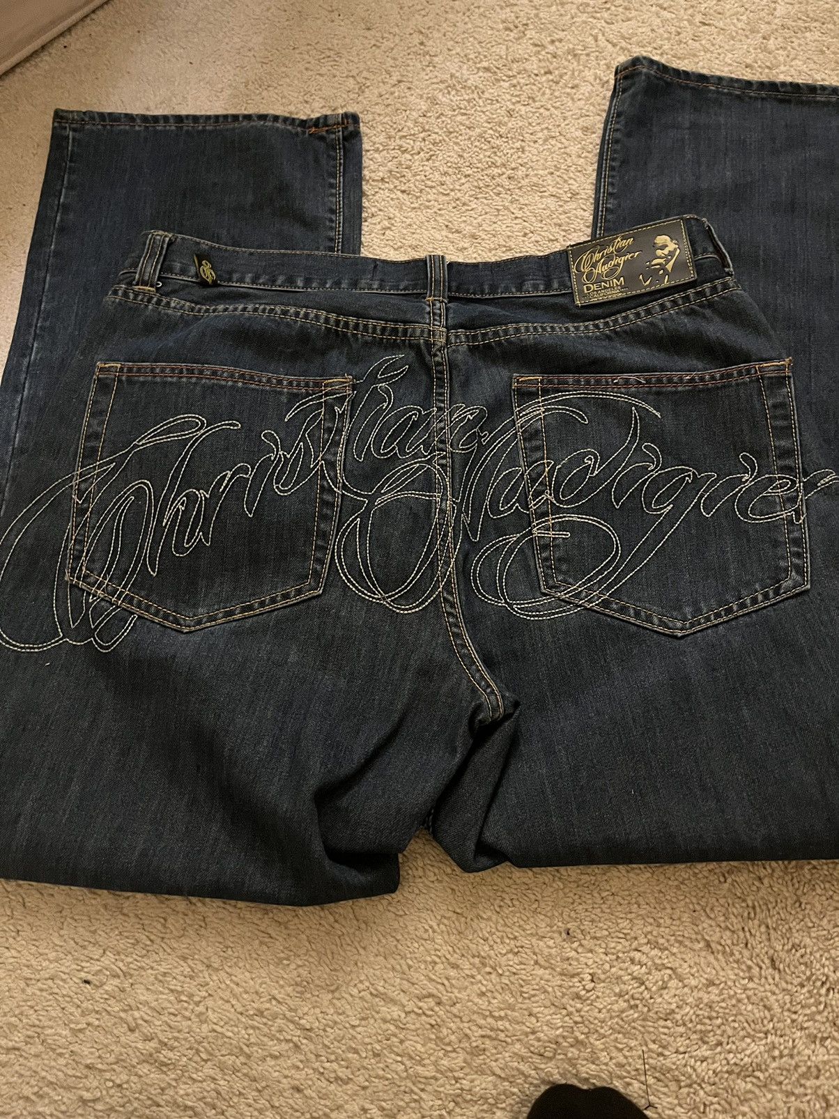 Ed Hardy Christian Audigier designer jeans size 40x32 popular Geisha