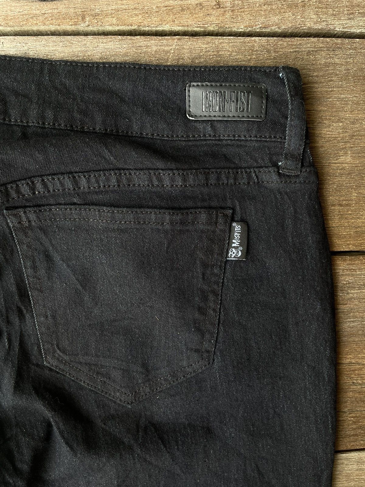 Iron Fist × Misfits × Vintage Misfits Overprint Blue Black Jeans Size US 32 / EU 48 - 5 Thumbnail