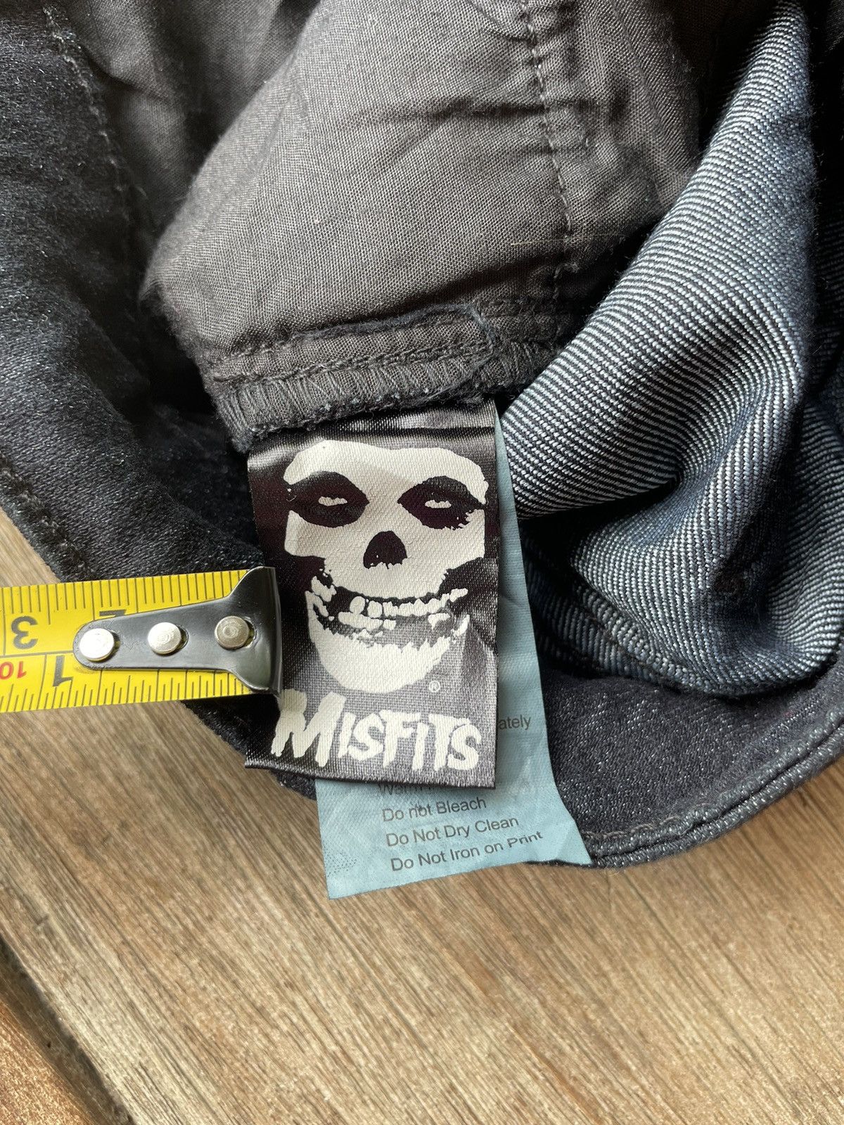 Iron Fist × Misfits × Vintage Misfits Overprint Blue Black Jeans Size US 32 / EU 48 - 6 Thumbnail