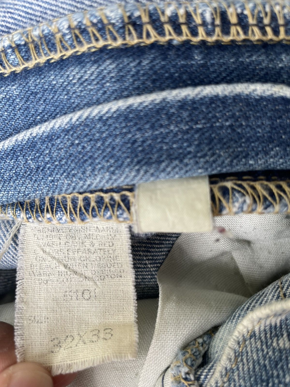 Lee Vintage Lee Custom Paint Distressed Denim Light Blue Size US 30 / EU 46 - 6 Thumbnail