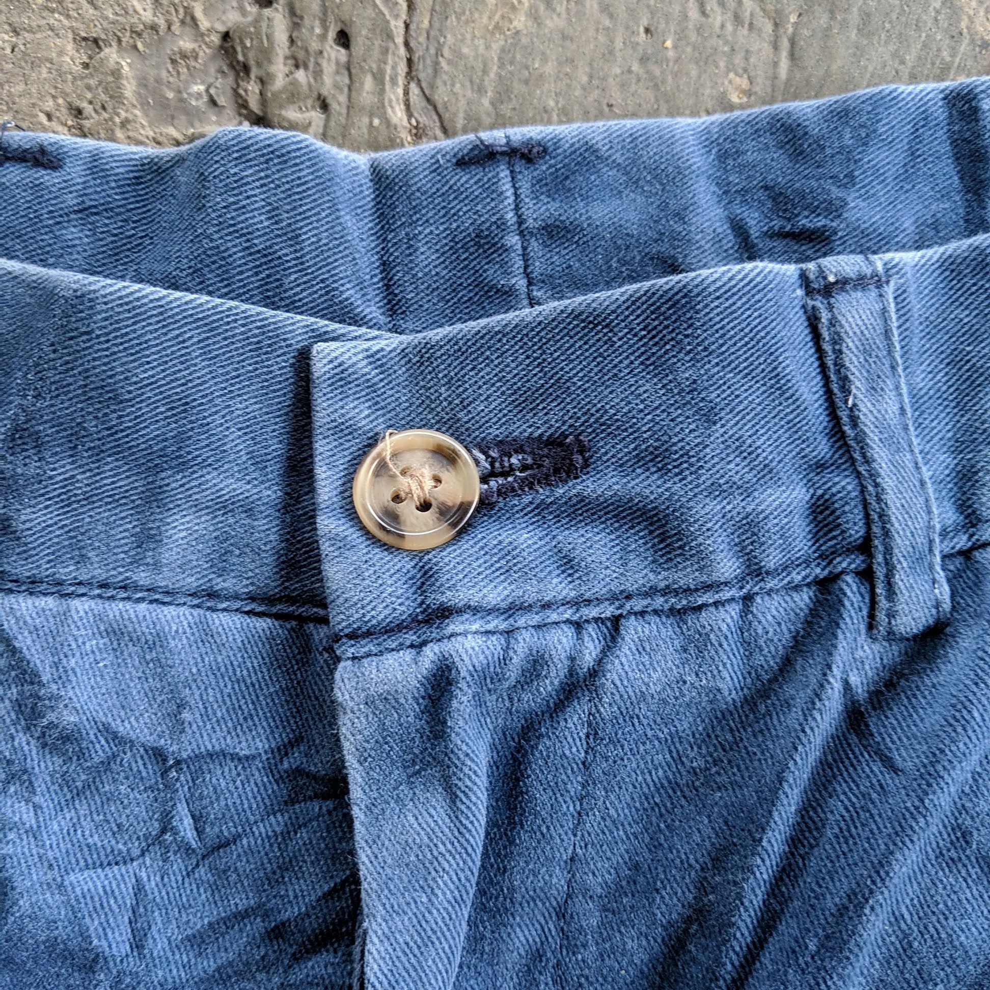 Japanese Brand × Vintage Vintage Japanese Blue Straight Trousers Casual Pants Size US 27 - 6 Thumbnail