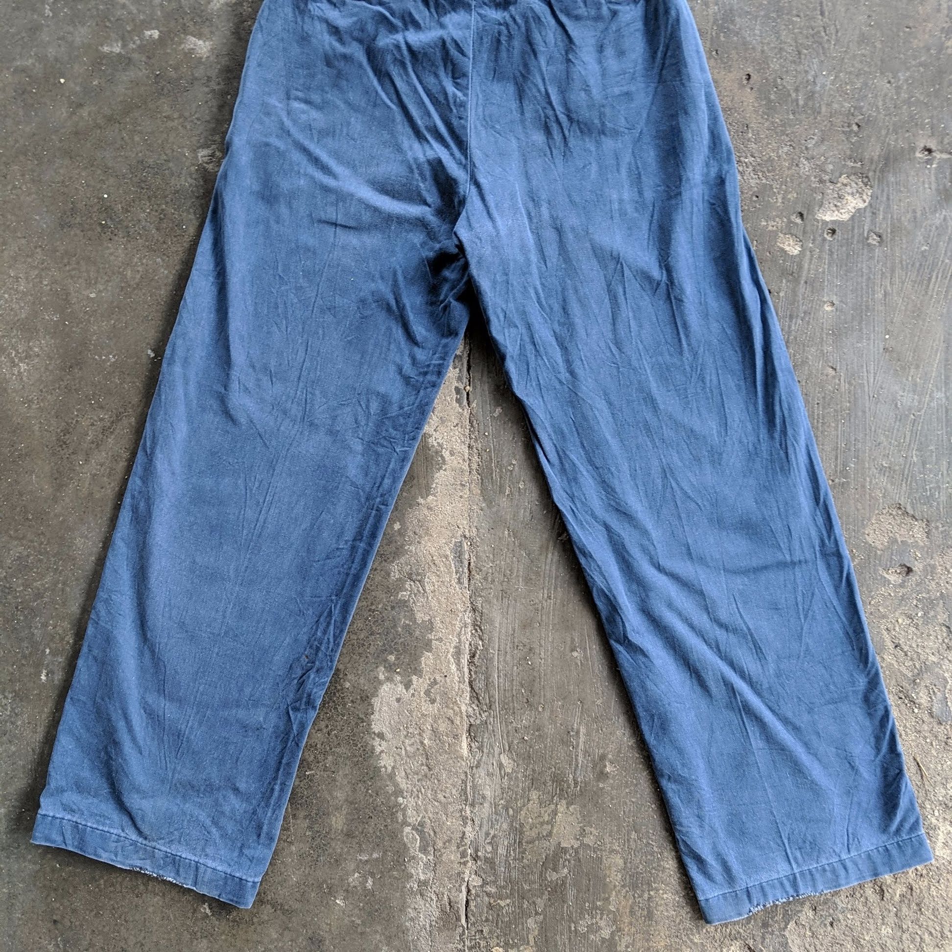 Japanese Brand × Vintage Vintage Japanese Blue Straight Trousers Casual Pants Size US 27 - 10 Thumbnail