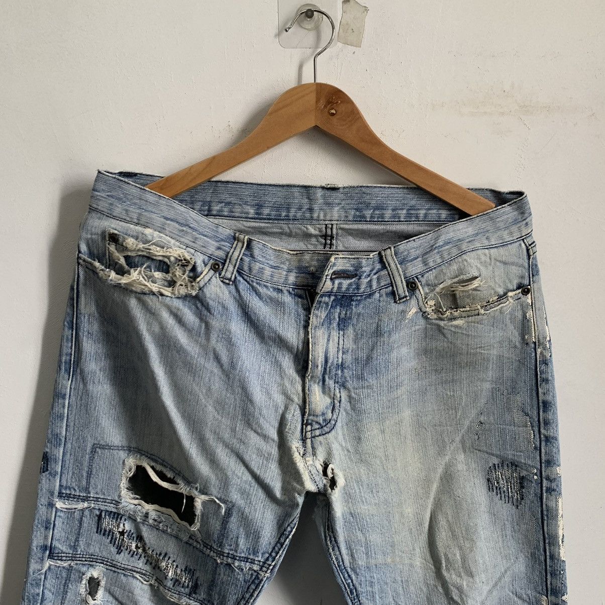 Japanese Brand Rupert Japan Distressed Denim Jeans Mix7 Size US 34 / EU 50 - 3 Thumbnail