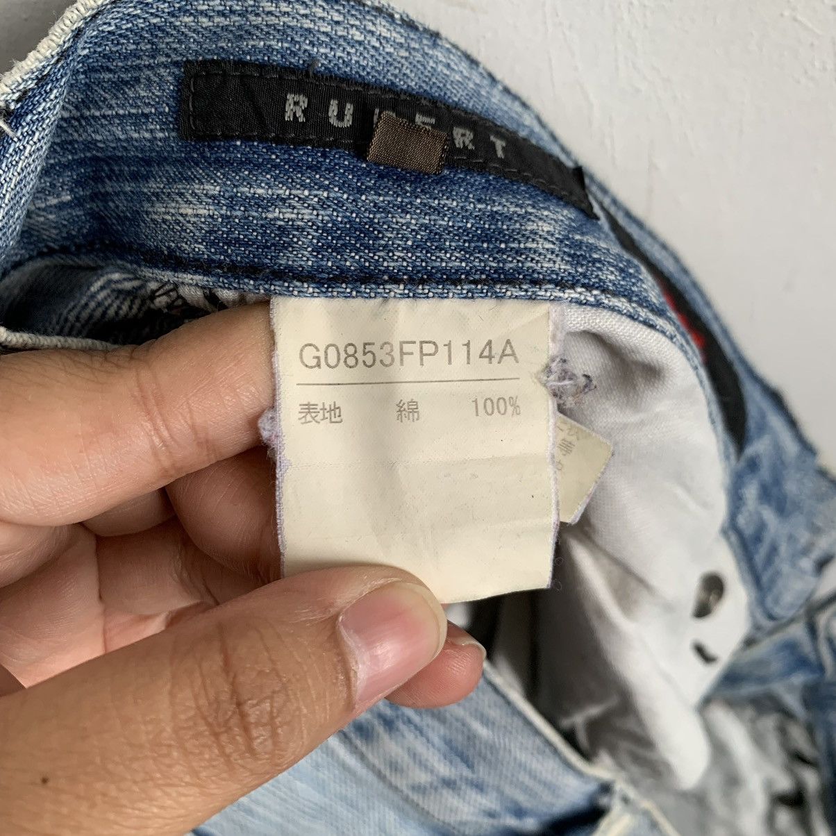 Japanese Brand Rupert Japan Distressed Denim Jeans Mix7 Size US 34 / EU 50 - 16 Thumbnail