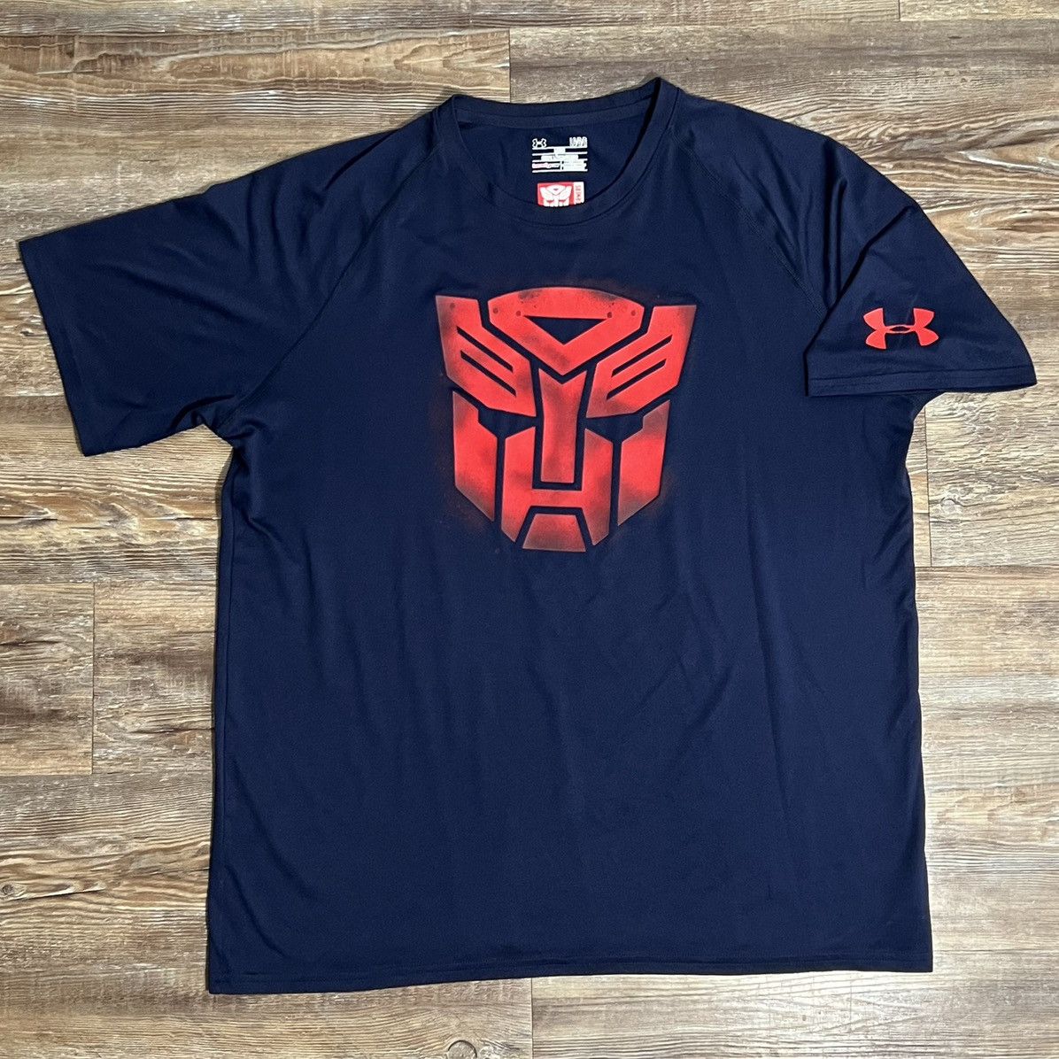 Under Armour Transformers AutoBots HeatGear Navy Blue Shirt