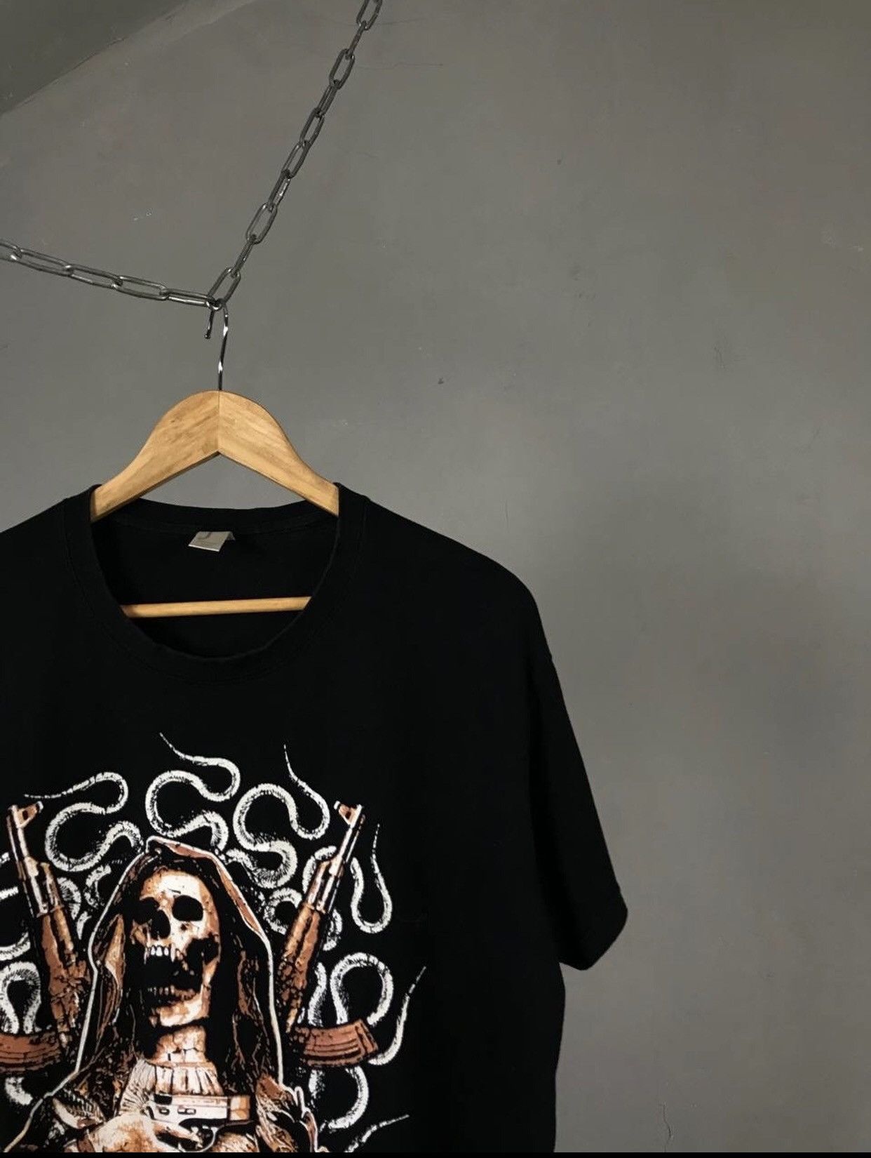 Vintage Mortuary skull skeleton vintage rock tee Size US L / EU 52-54 / 3 - 4 Thumbnail