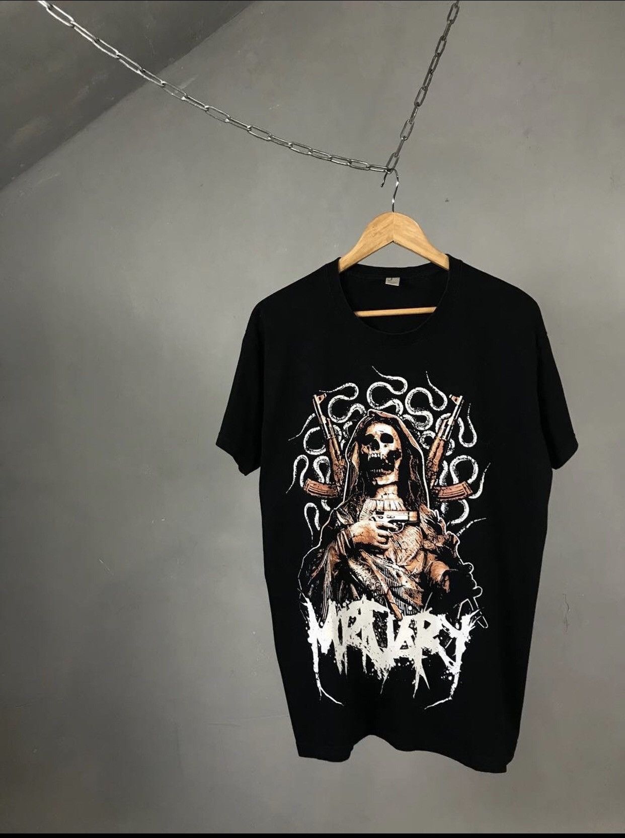 Vintage Mortuary skull skeleton vintage rock tee Size US L / EU 52-54 / 3 - 1 Thumbnail