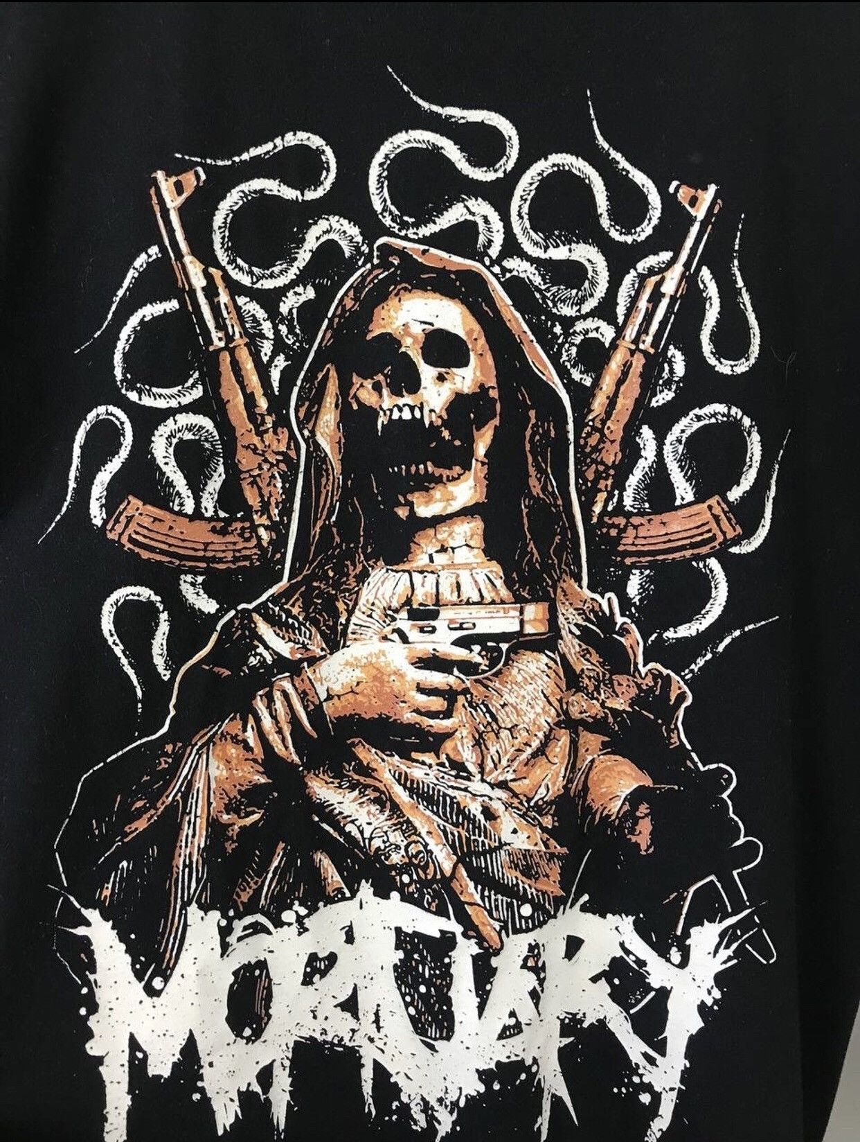 Vintage Mortuary skull skeleton vintage rock tee Size US L / EU 52-54 / 3 - 2 Thumbnail