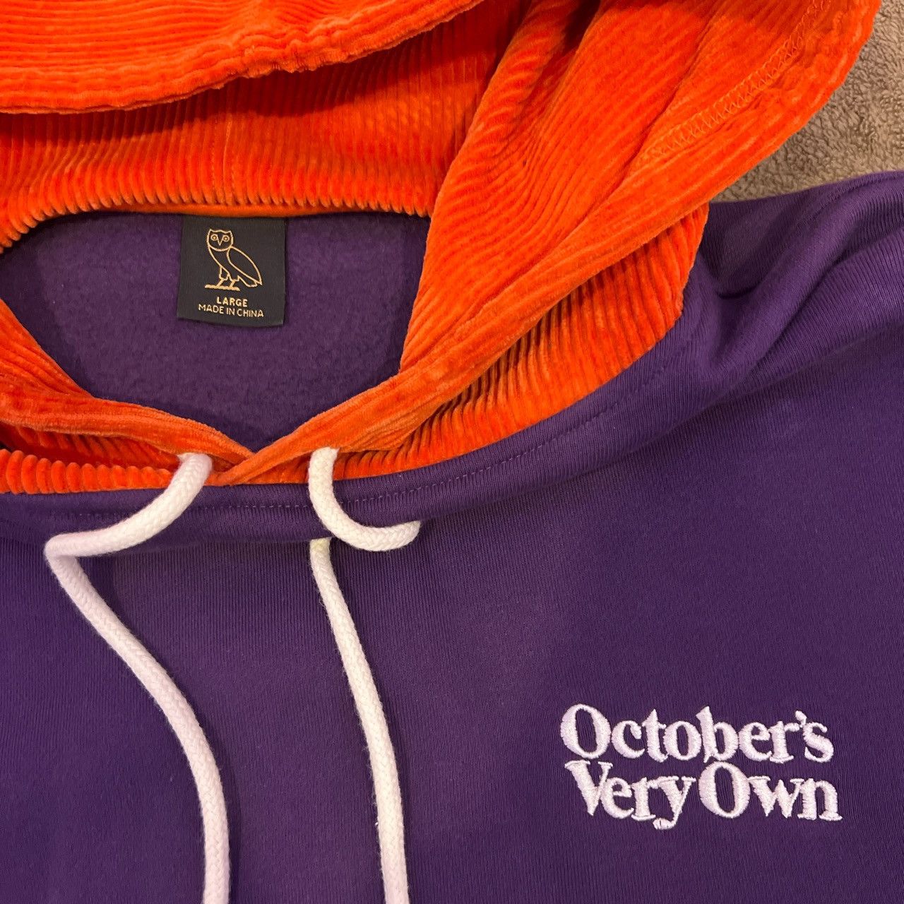 October's Very Own OVO Familia Corduroy hoodie purple/orange/green Size US L / EU 52-54 / 3 - 3 Thumbnail