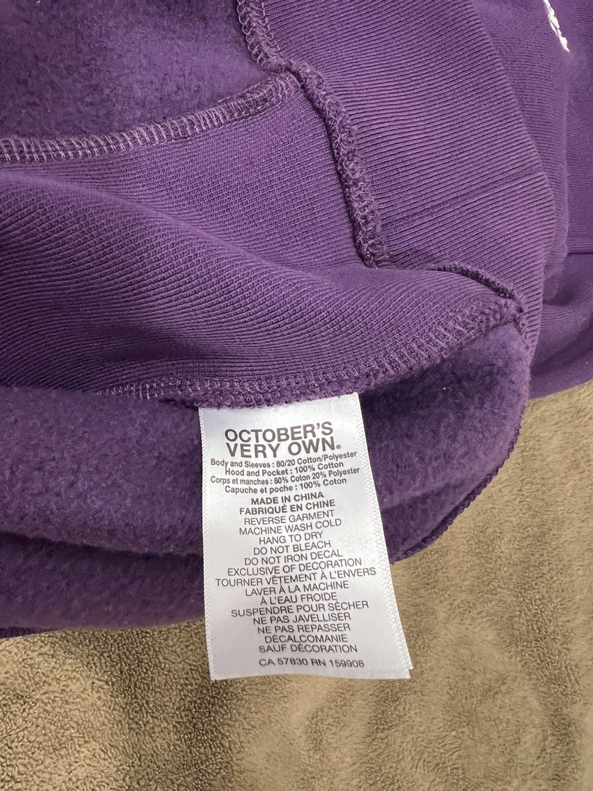 October's Very Own OVO Familia Corduroy hoodie purple/orange/green Size US L / EU 52-54 / 3 - 5 Thumbnail