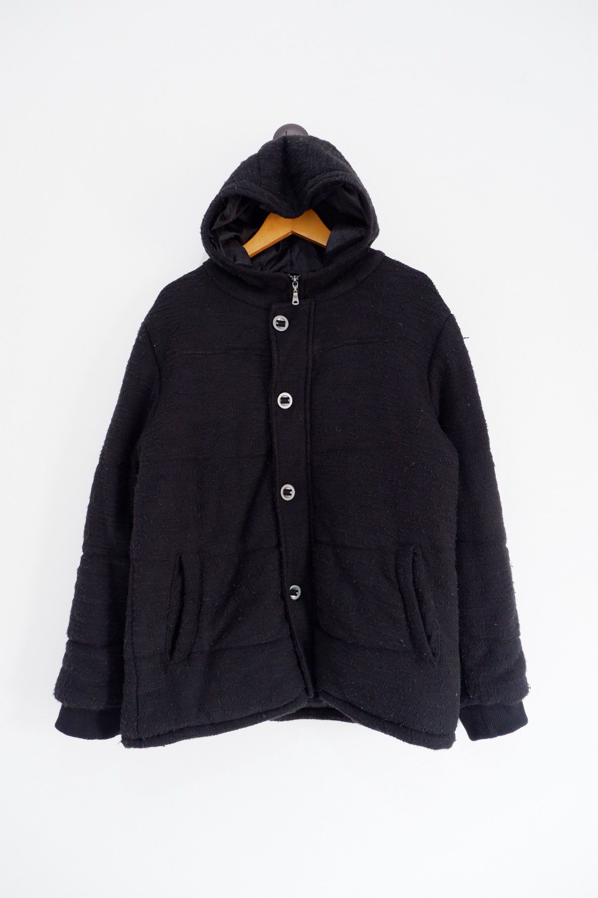 Japanese Brand × semanticdesign Vintage Semantic Design Wool Puffer Jacket Size US L / EU 52-54 / 3 - 1 Thumbnail