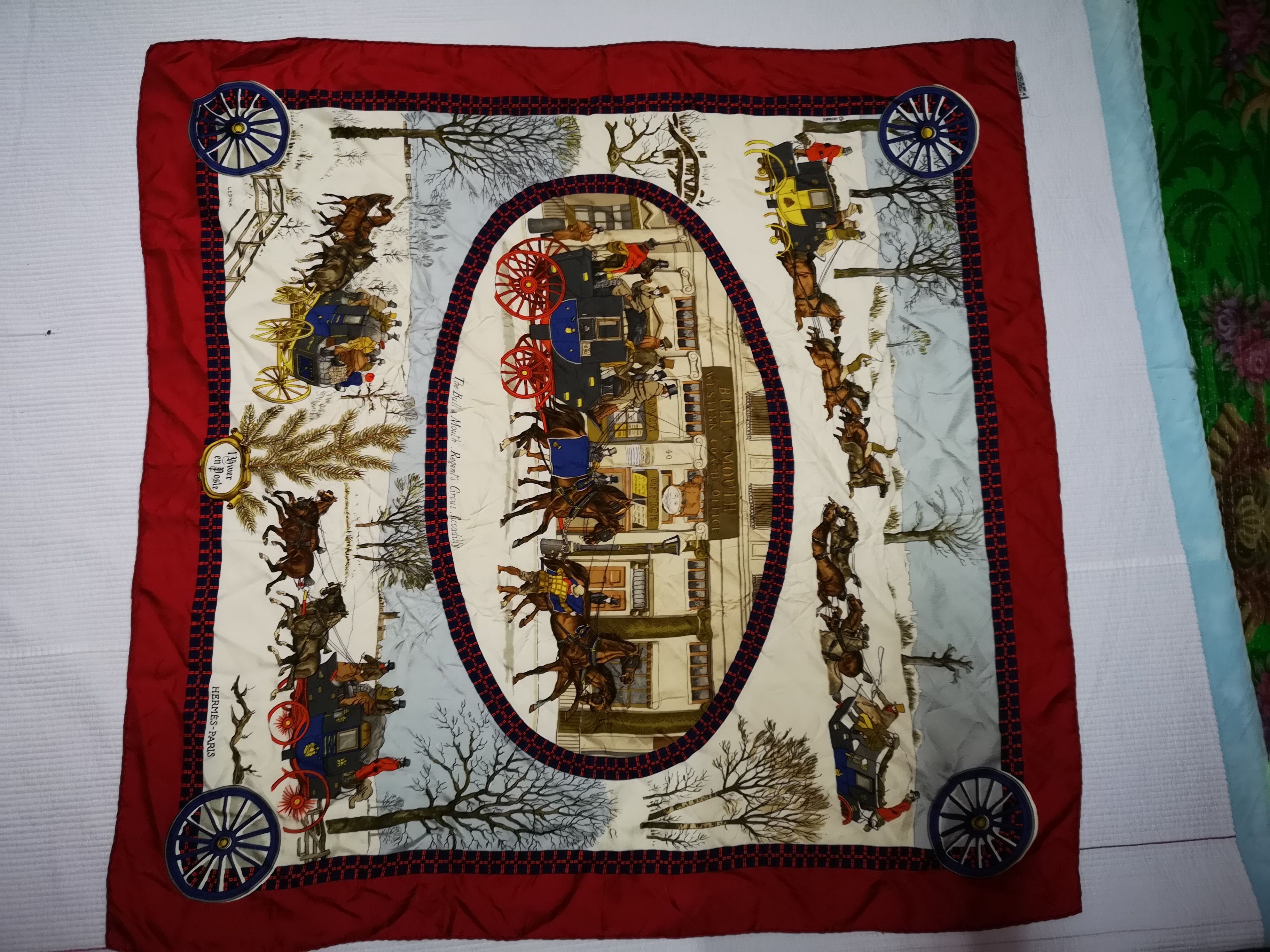 Hermes Vintage Hermès silk scarf The Bull & Mouth Size ONE SIZE - 12 Thumbnail