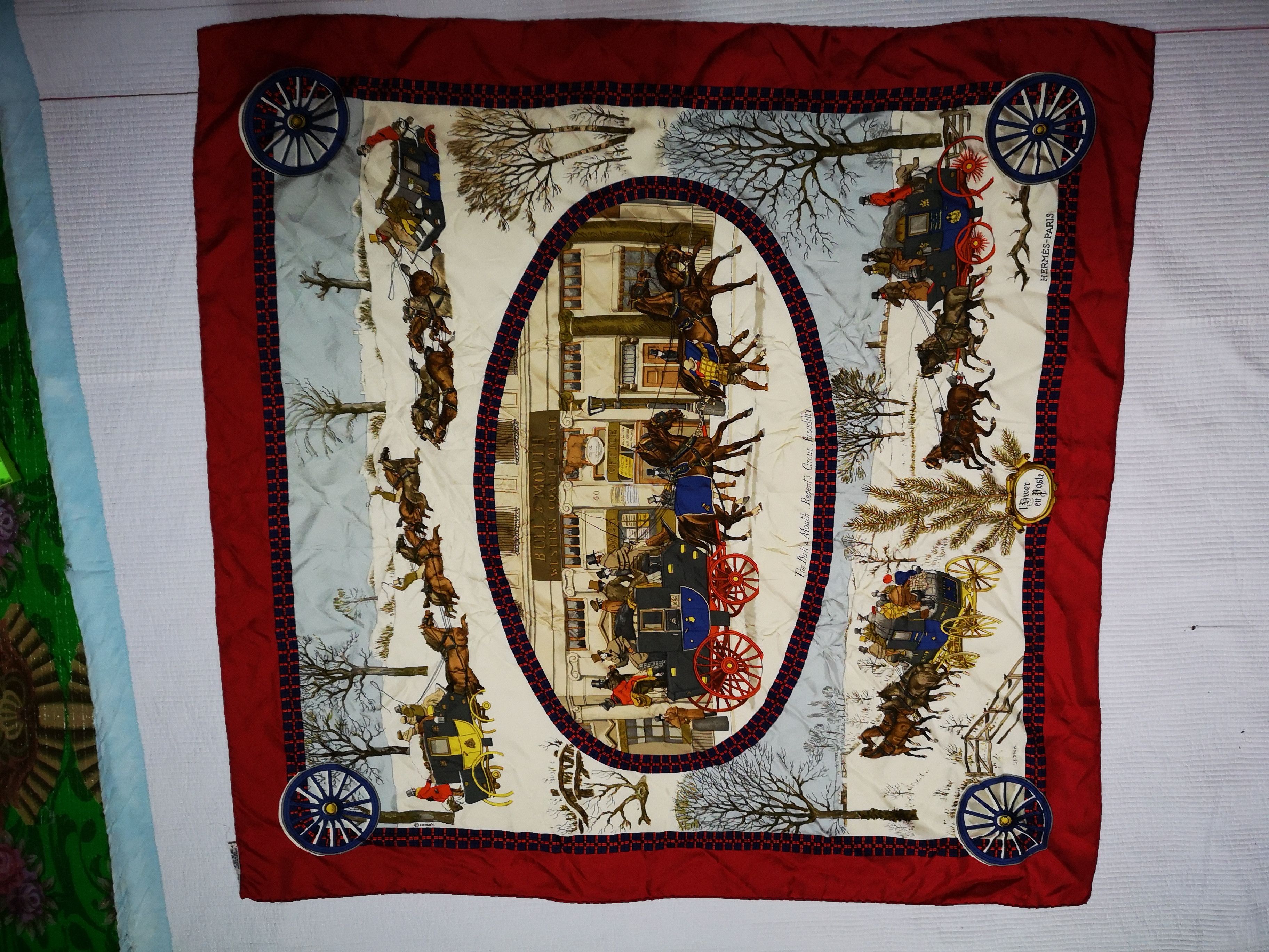 Hermes Vintage Hermès silk scarf The Bull & Mouth Size ONE SIZE - 11 Thumbnail