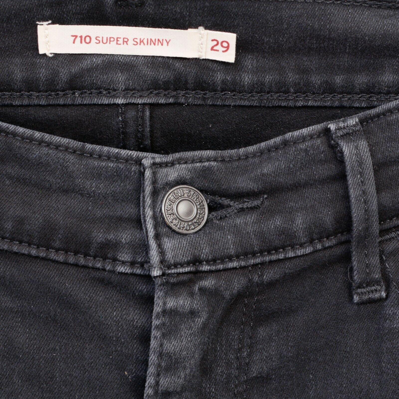 Levi's Women 710 Super Skinny W29 L30 Mid Rise Jeans Trousers Pants Size 29" - 3 Thumbnail